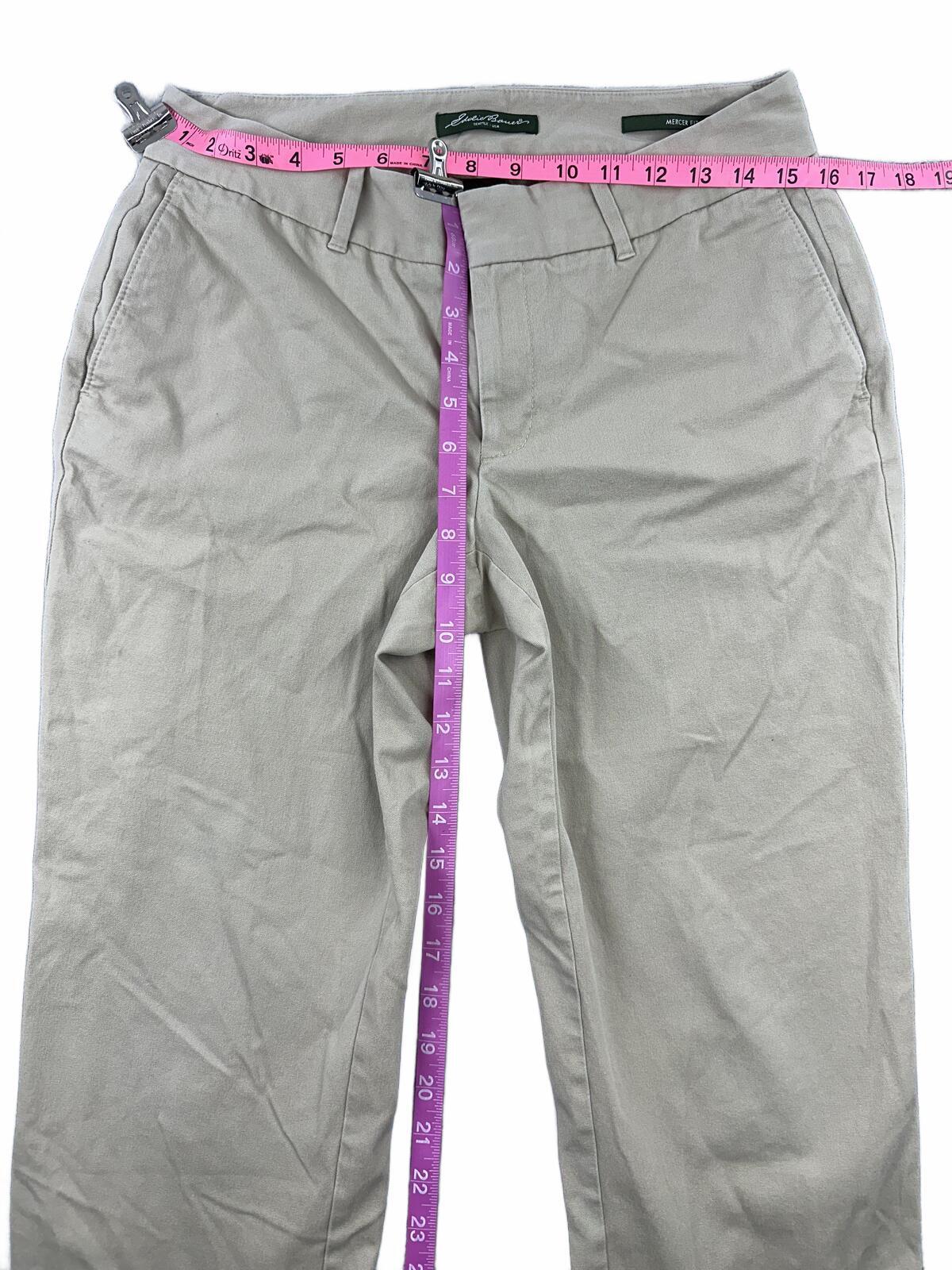 Eddie Bauer Classic Khaki Mercer Fit Pants Beige Tan Cotton Casual & Work