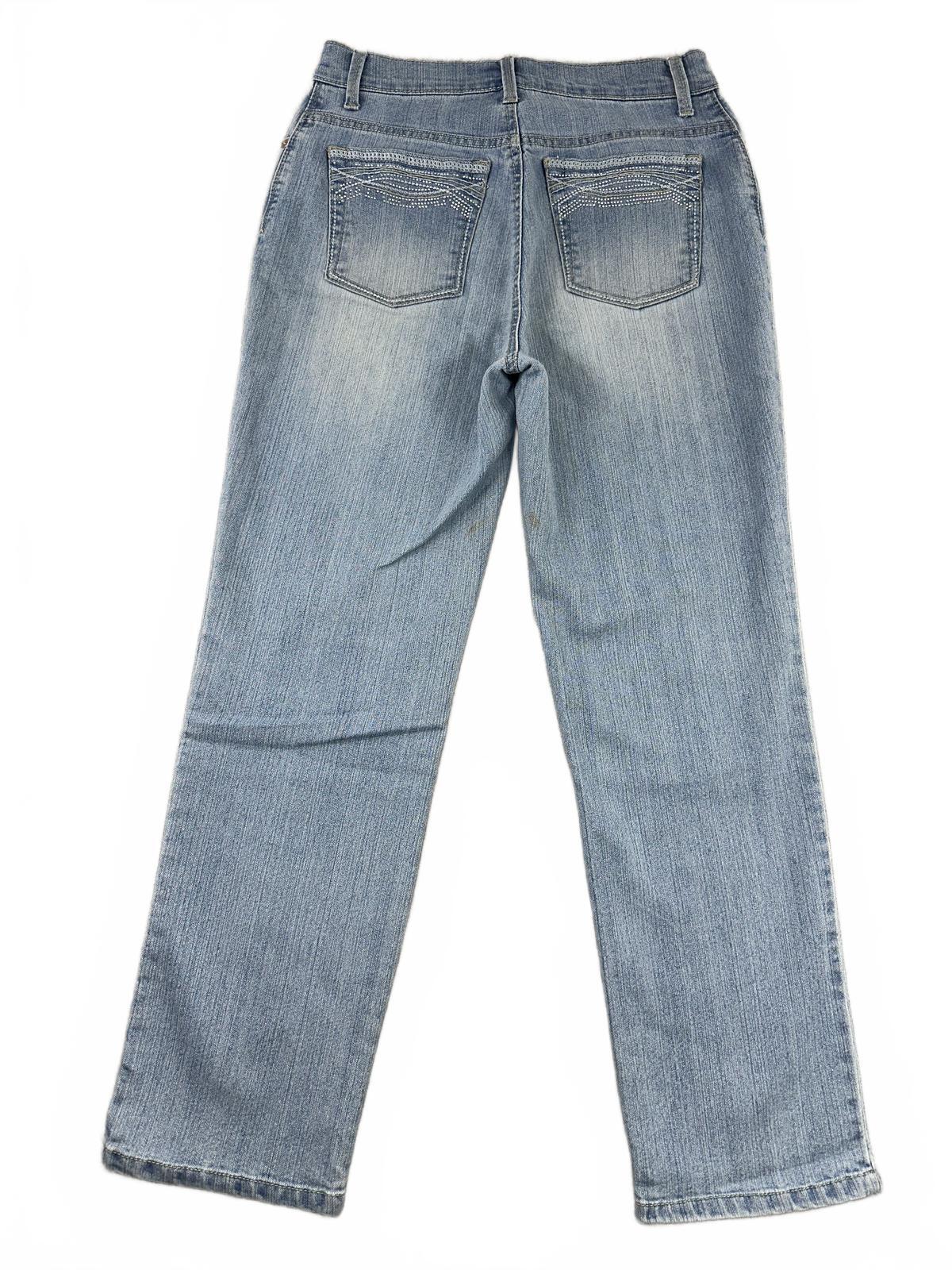 Gloria Vanderbilt Amanda Light Wash Straight Leg Jeans Vintage Retro Casual