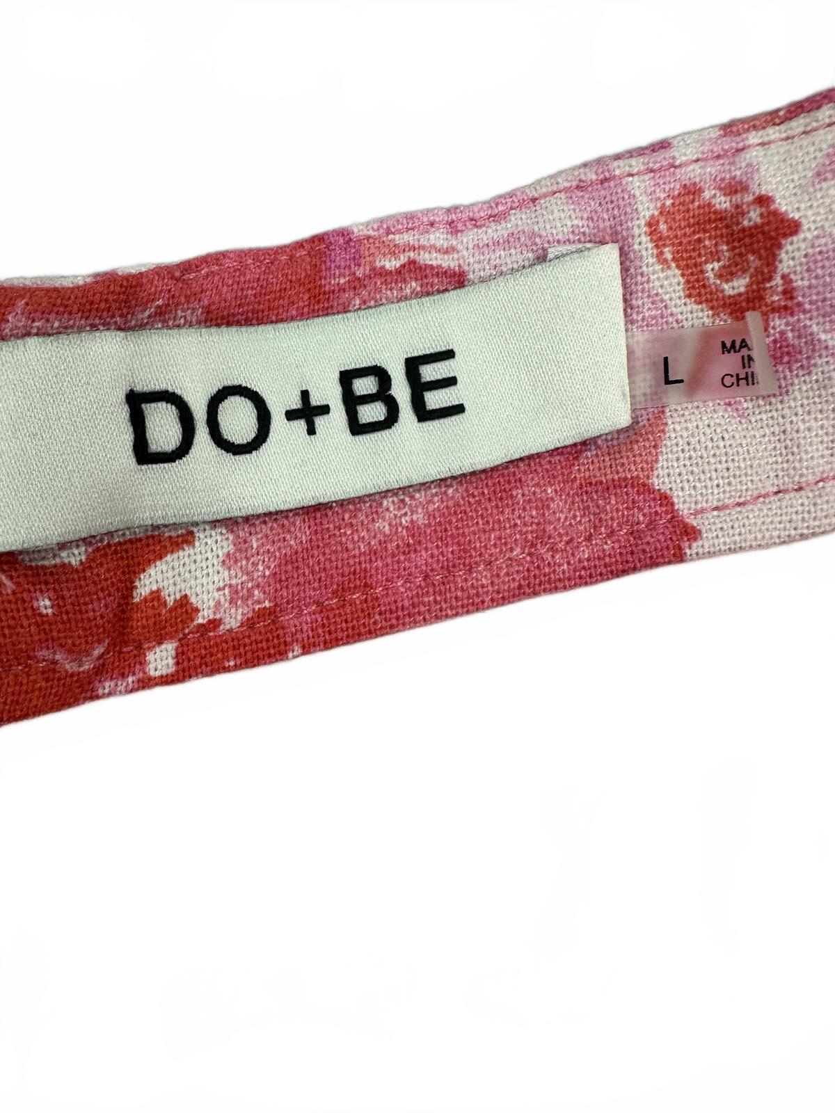 Do+Be Floral Print High Waist Shorts Pink Red Vintage Inspired Summer Casual