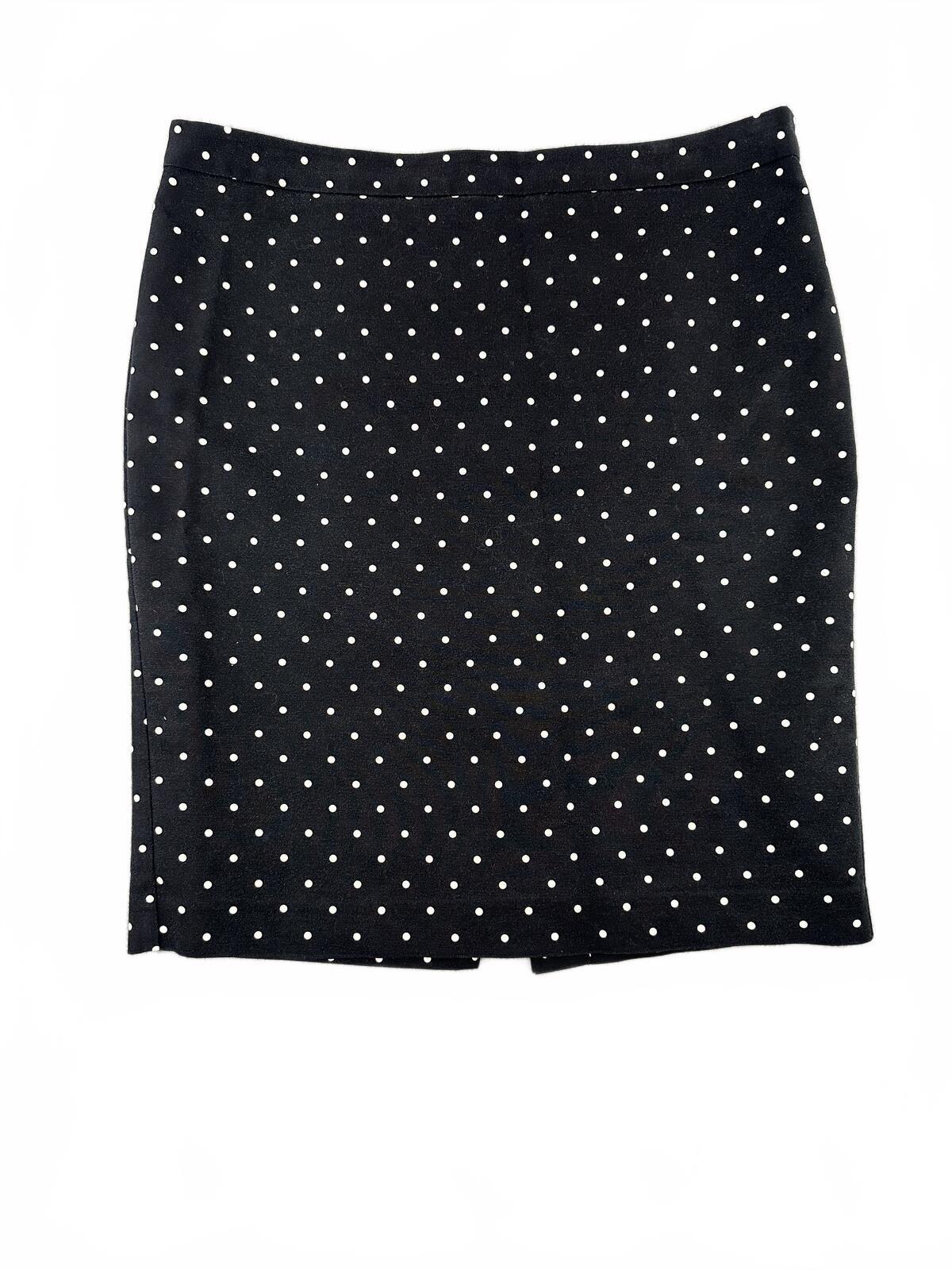 Liz Claiborne Black and White Polka Dot Pencil Skirt Classic Vintage Inspired