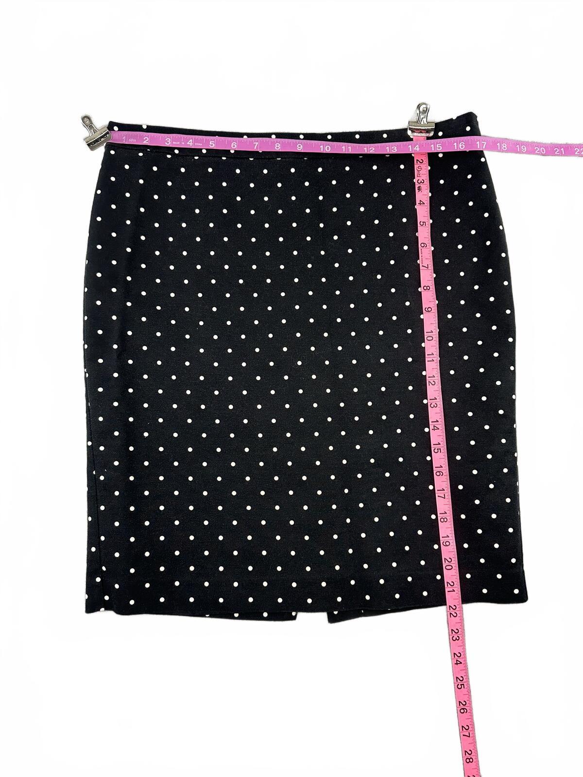 Liz Claiborne Black and White Polka Dot Pencil Skirt Classic Vintage Inspired