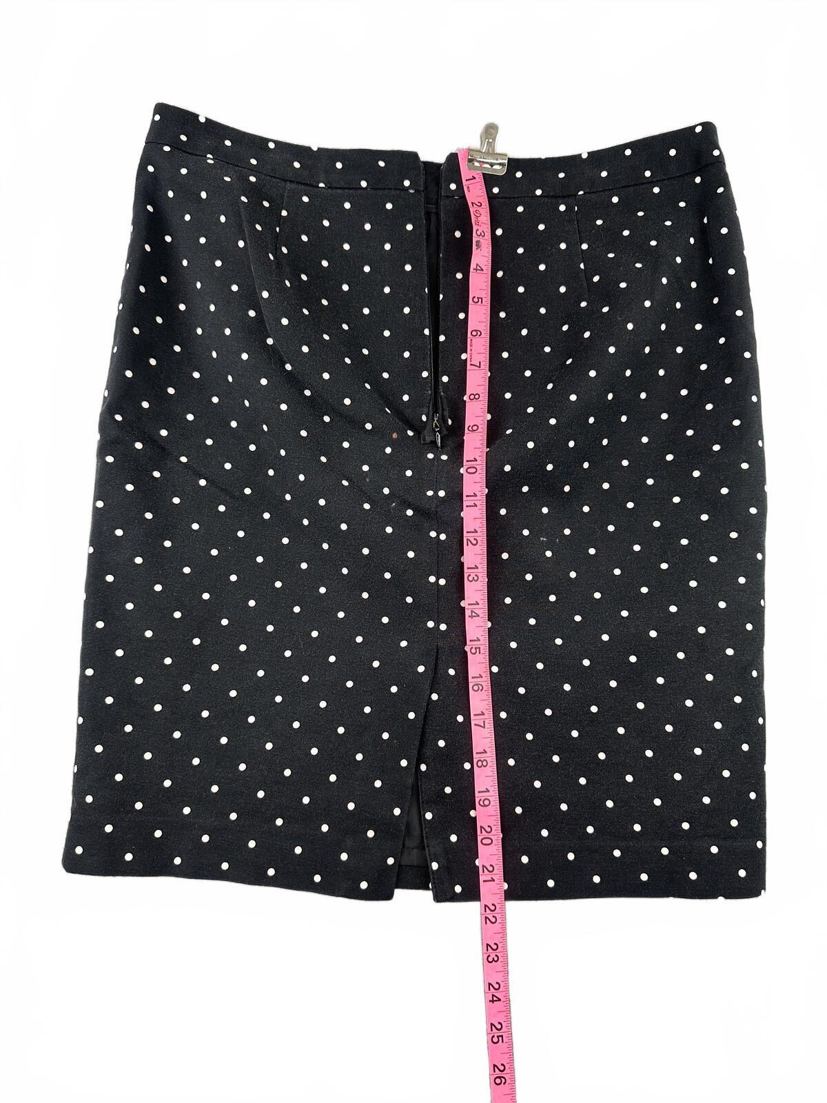 Liz Claiborne Black and White Polka Dot Pencil Skirt Classic Vintage Inspired