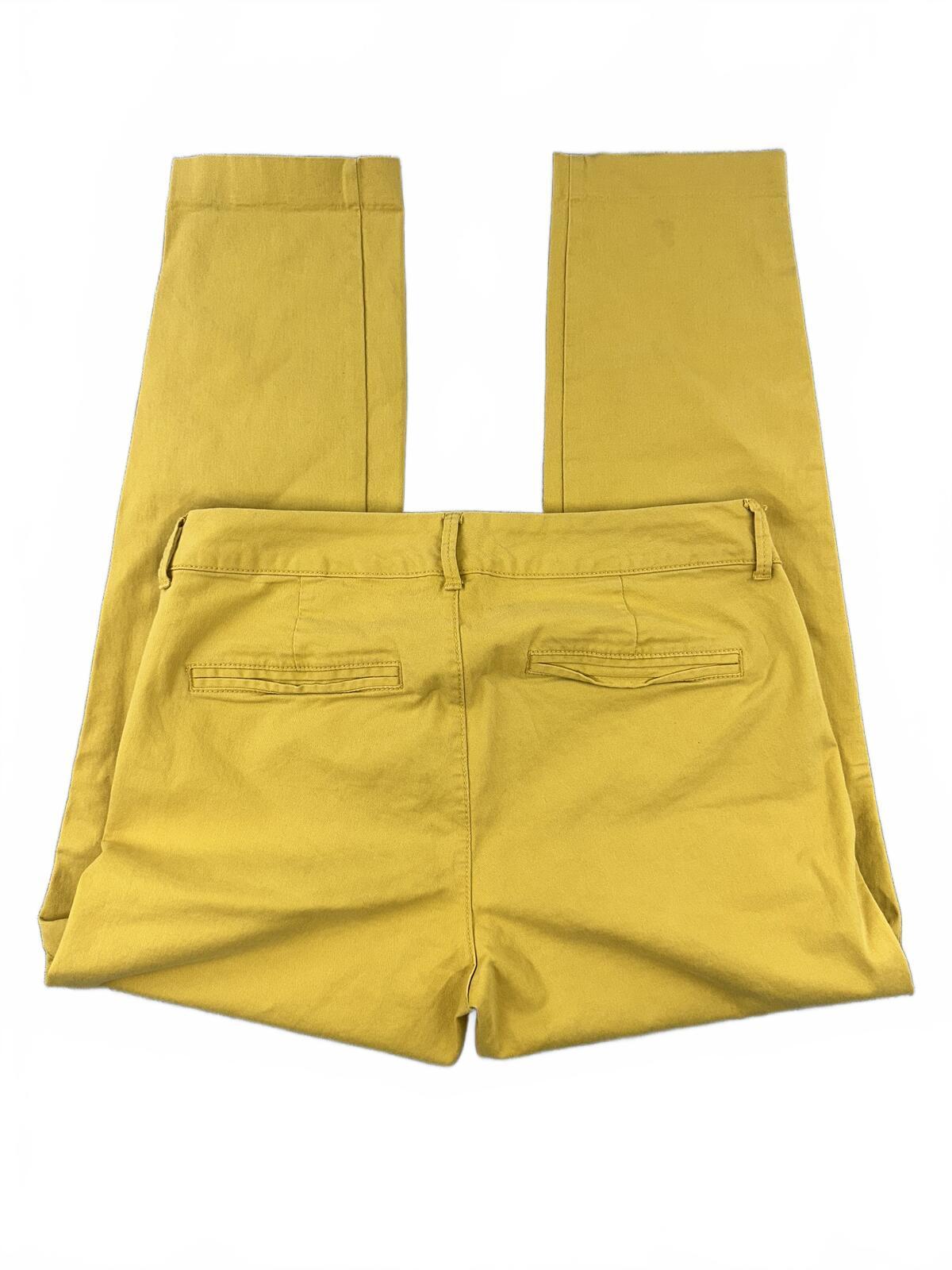 Old Navy Pixie Mustard Yellow Slim Fit Chino Pants Casual Tailored