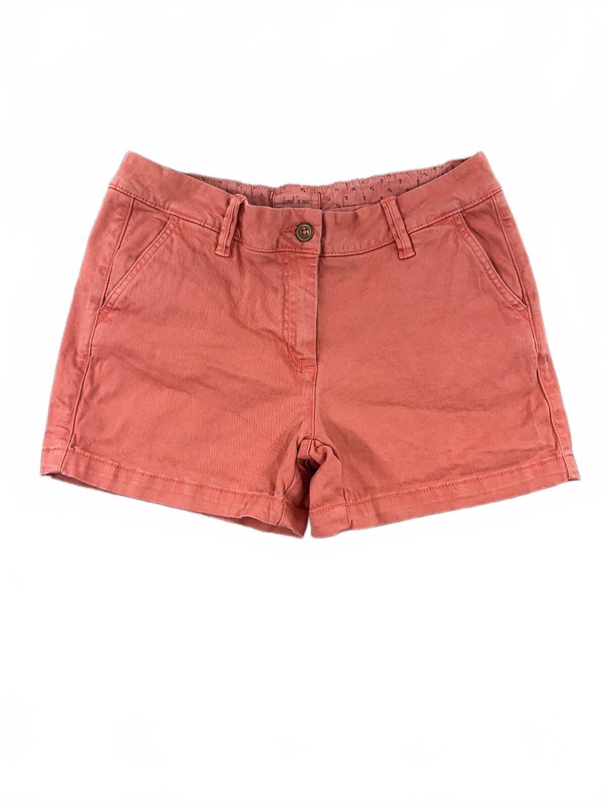 Land 'n Sea Coral Cotton Casual Shorts Classic Summer Preppy