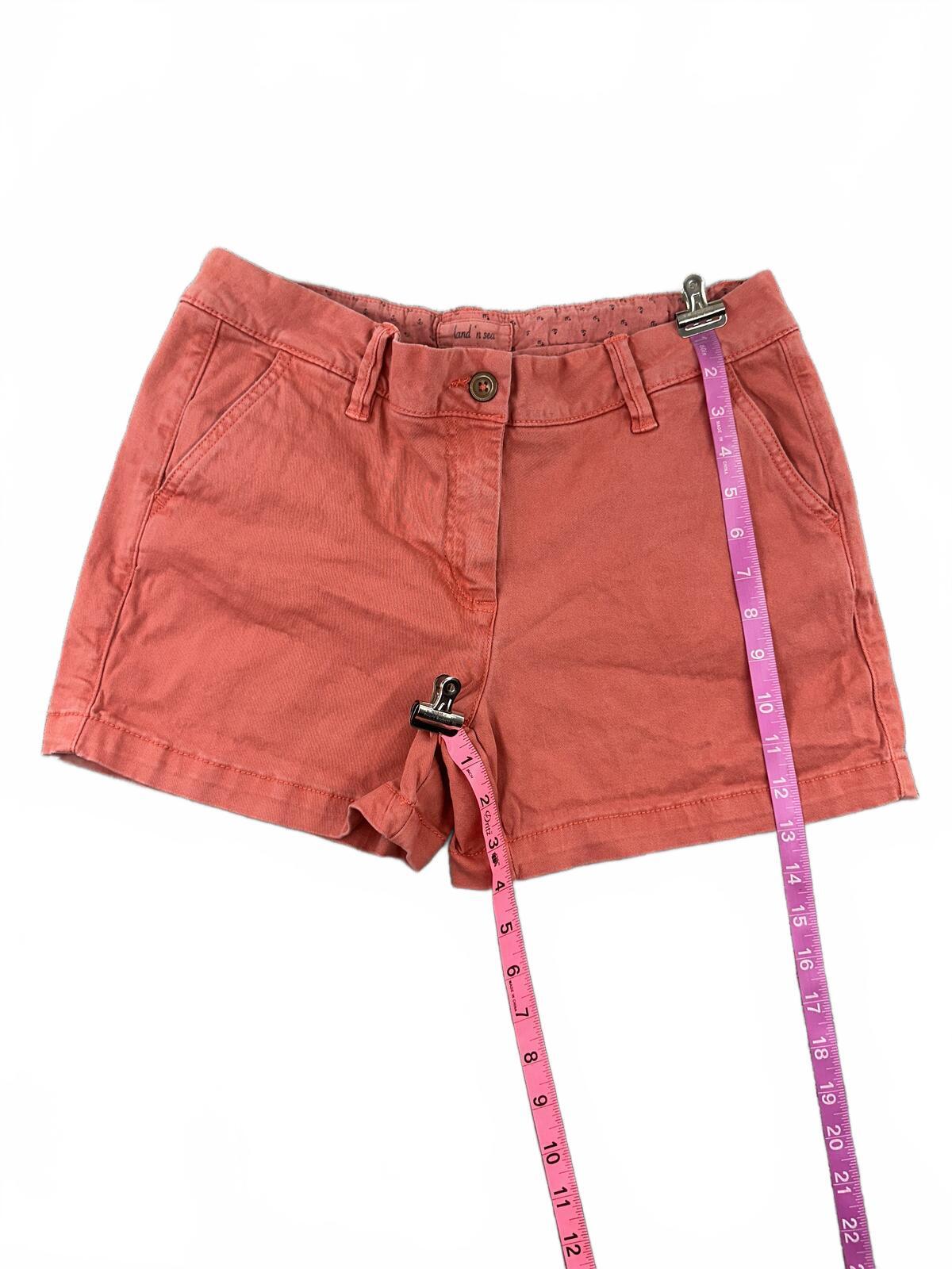 Land 'n Sea Coral Cotton Casual Shorts Classic Summer Preppy