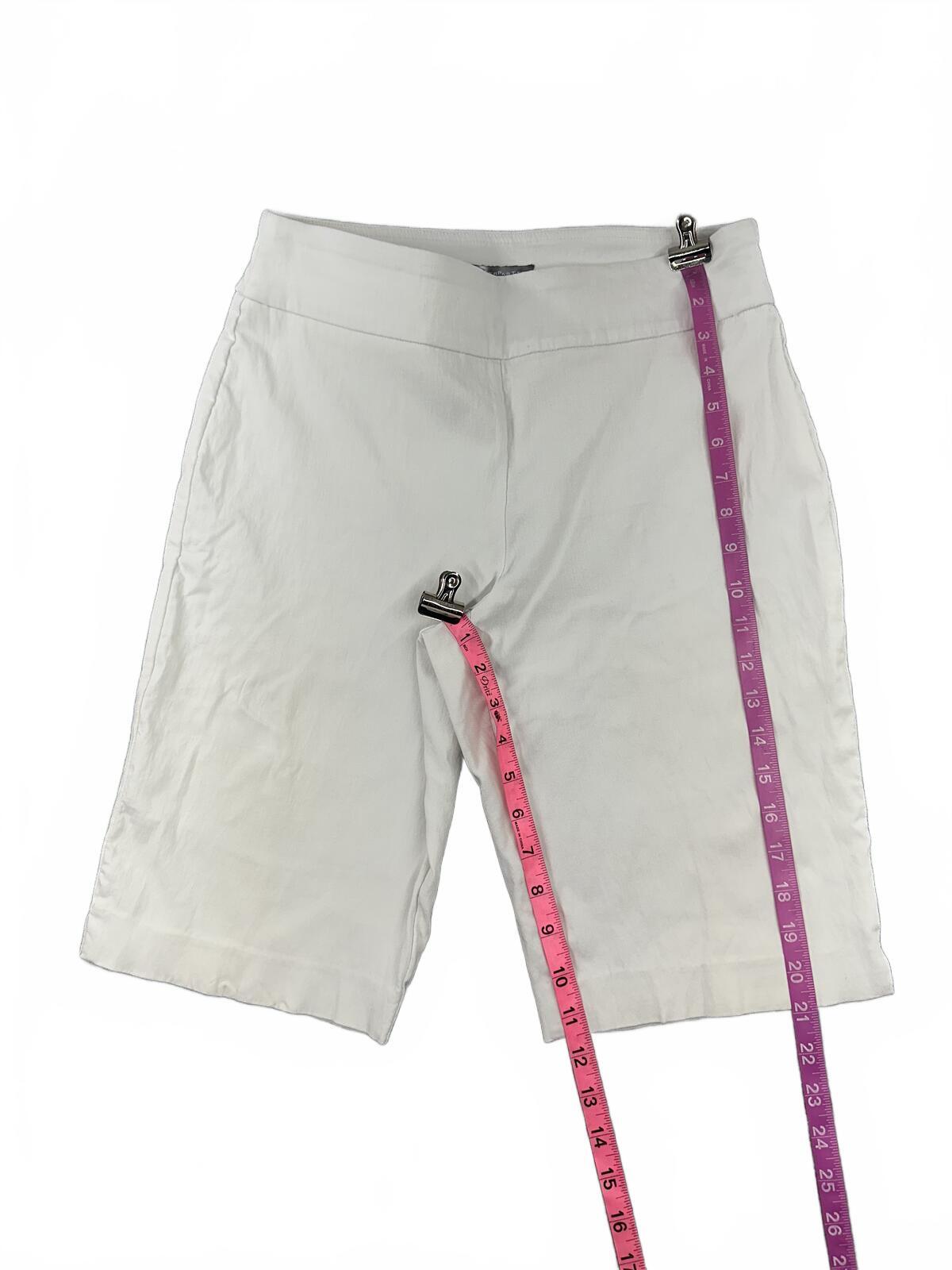 Counterparts White Bermuda Shorts Classic Minimalist Luxury Resortwear