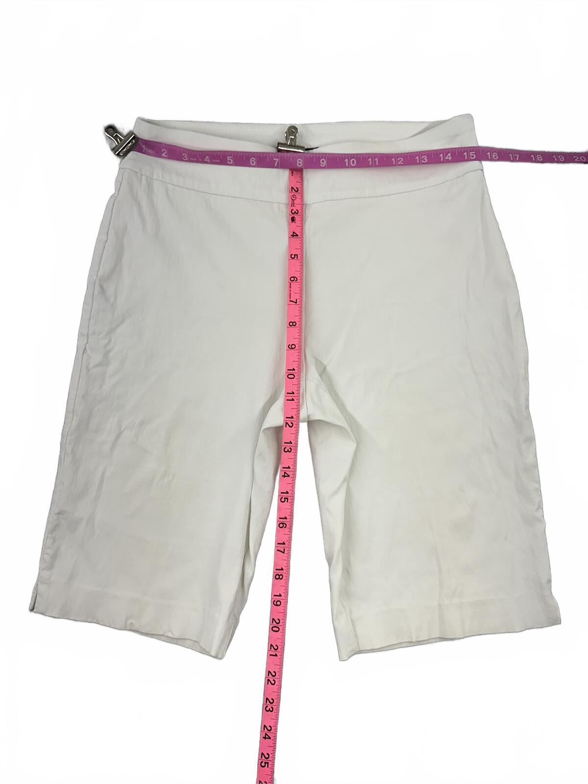 Counterparts White Bermuda Shorts Classic Minimalist Luxury Resortwear