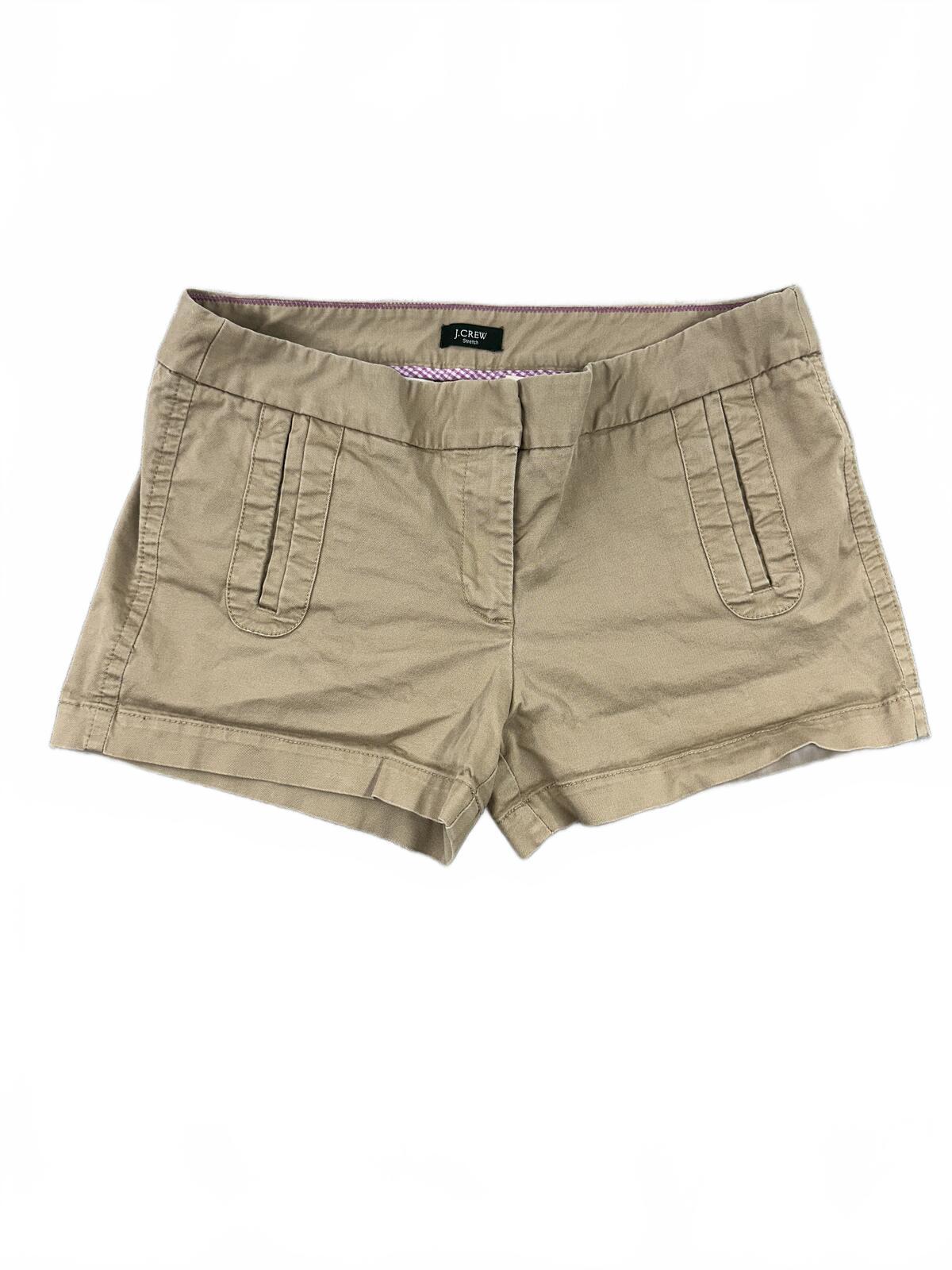 J.Crew Classic Khaki Cotton Shorts Tailored Fit Casual Summer Style