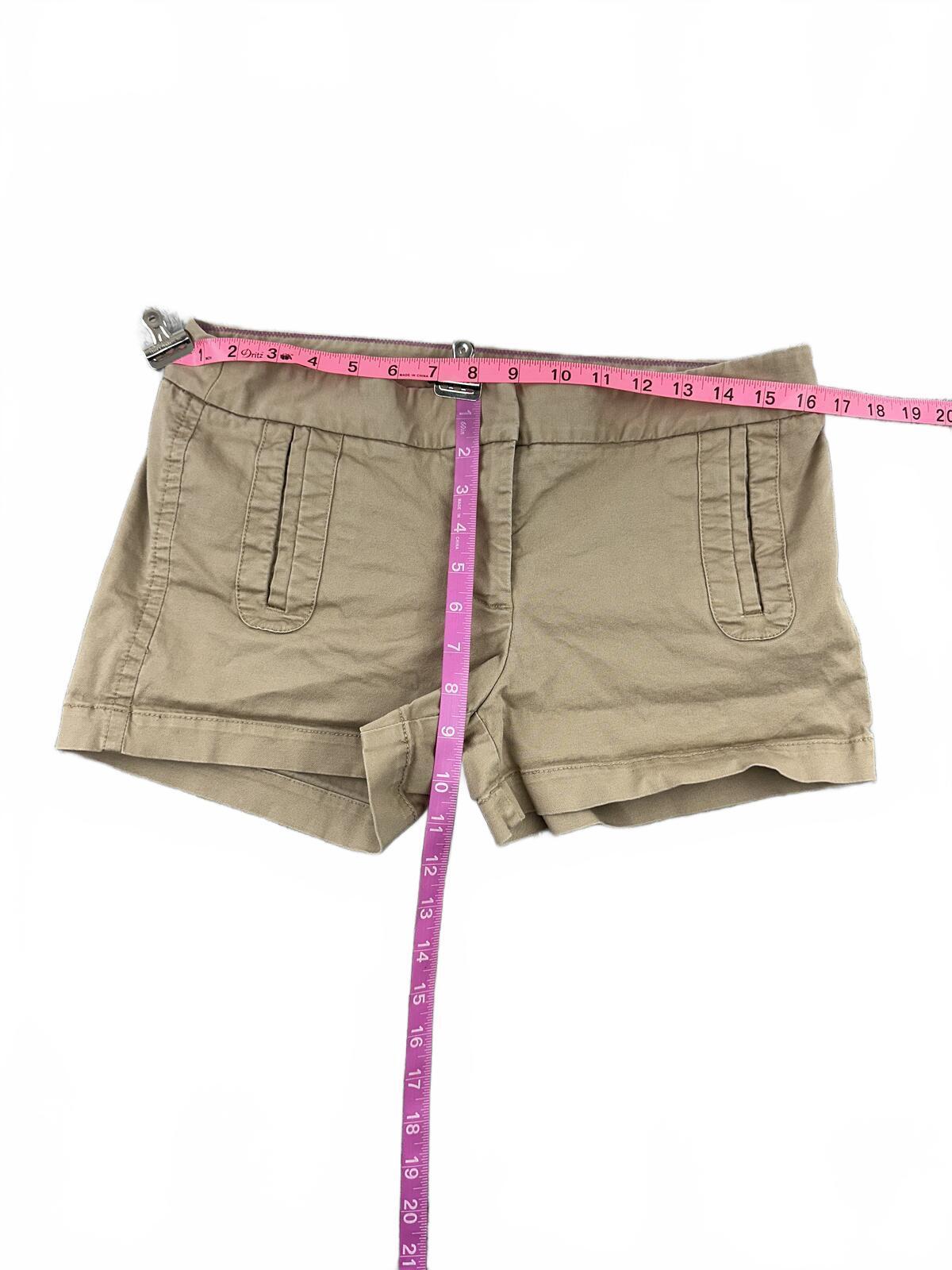 J.Crew Classic Khaki Cotton Shorts Tailored Fit Casual Summer Style