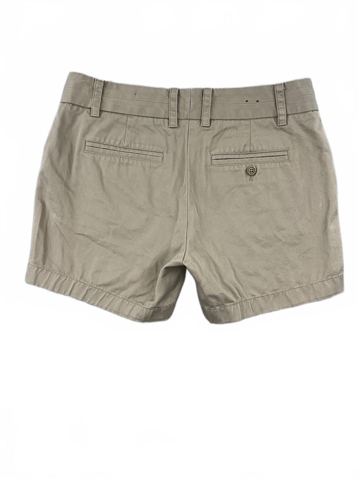 J.Crew Classic Khaki Chino Shorts Casual Preppy Summer Cotton Tan Beige