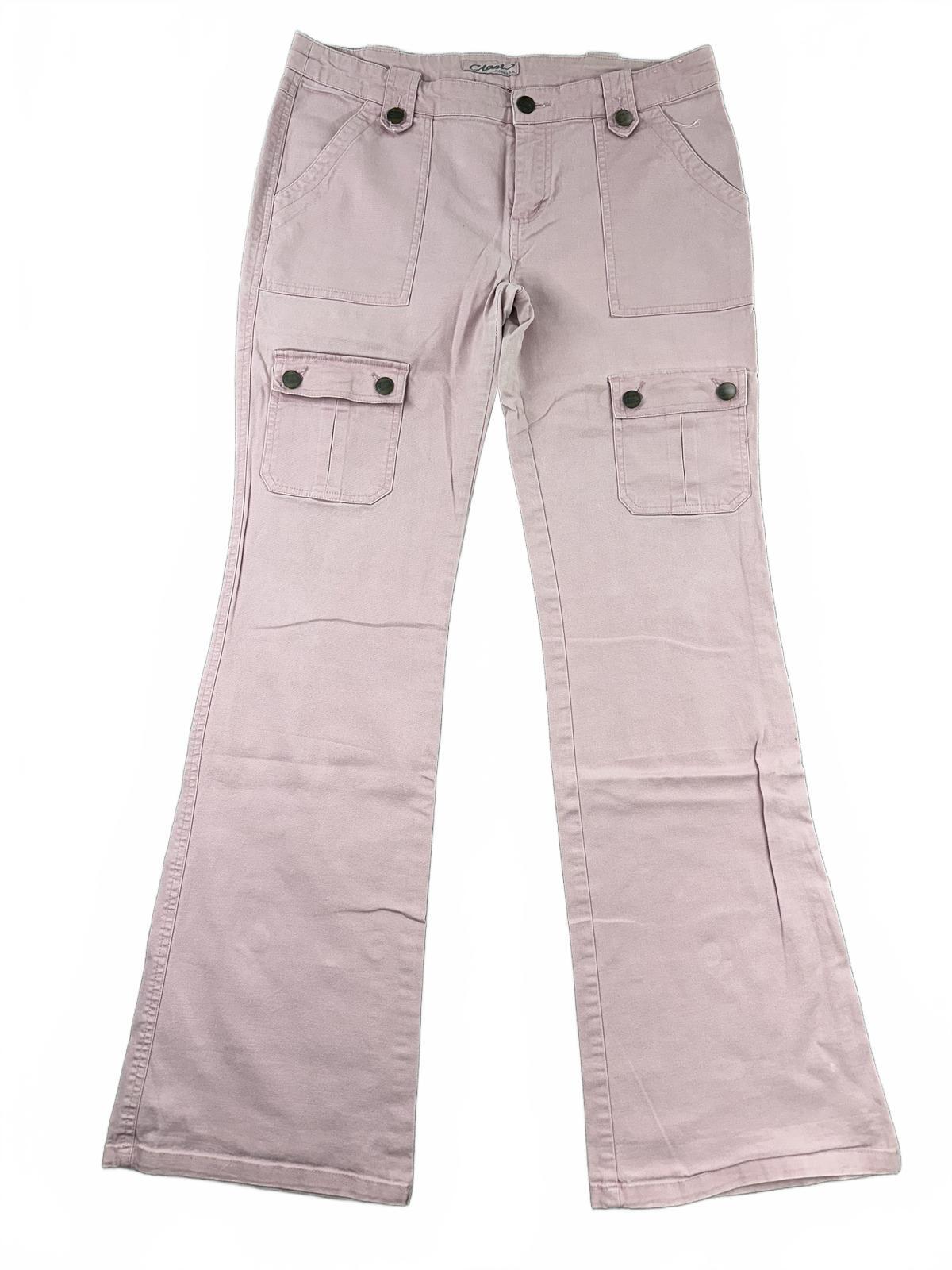 Clash Pink Cargo Pants Y2K Retro Flare Leg Streetwear Style
