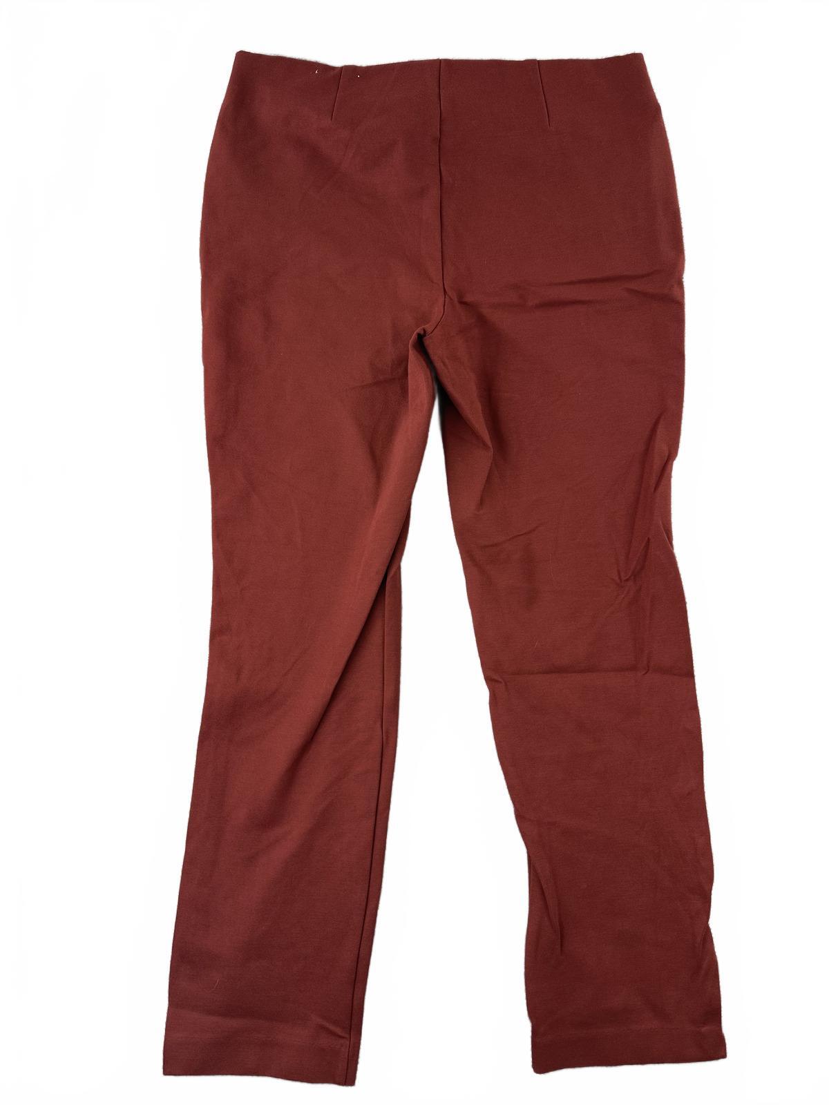 Chico's Rust Brown Tailored Casual Pants with Zippered Pockets