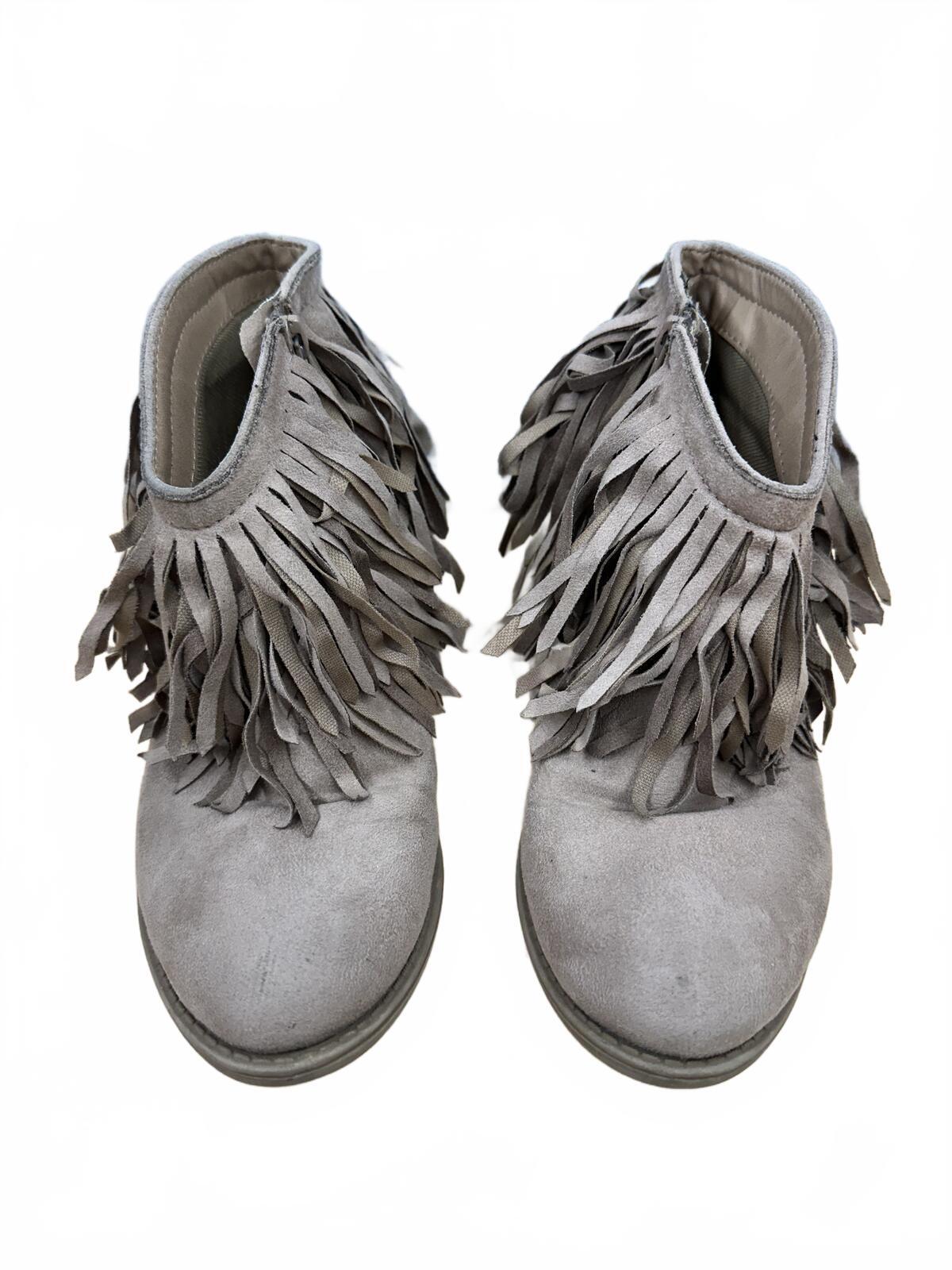 Fringe Suede Ankle Boots Boho Chic Style