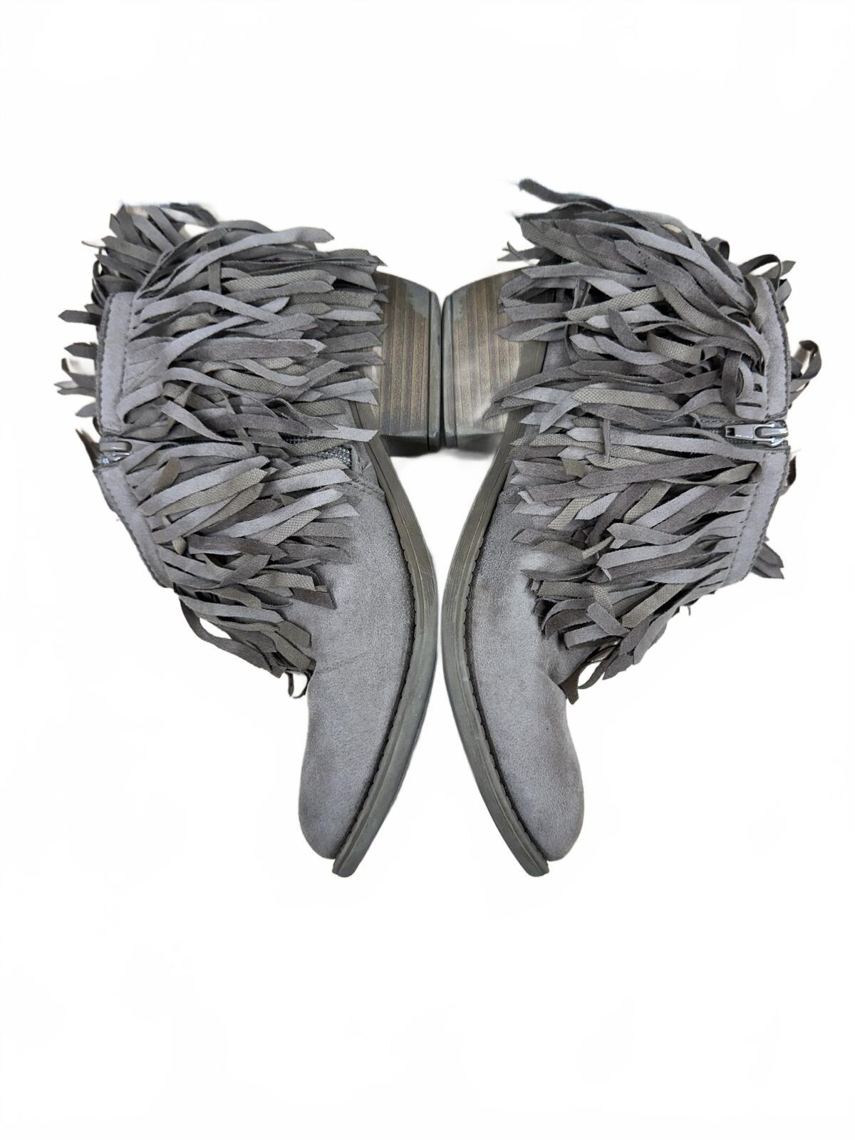 Fringe Suede Ankle Boots Boho Chic Style