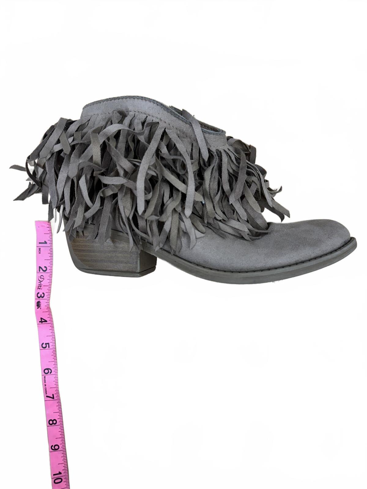 Fringe Suede Ankle Boots Boho Chic Style
