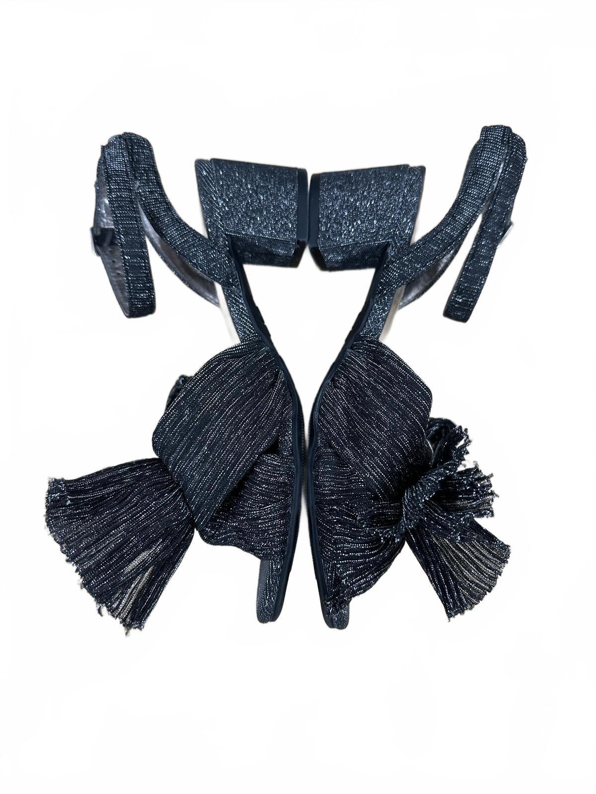 Madden Girl Black Bow Block Heel Sandals
