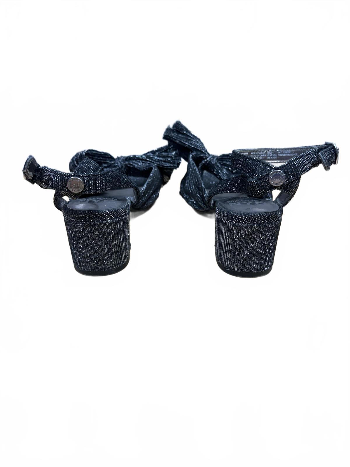 Madden Girl Black Bow Block Heel Sandals