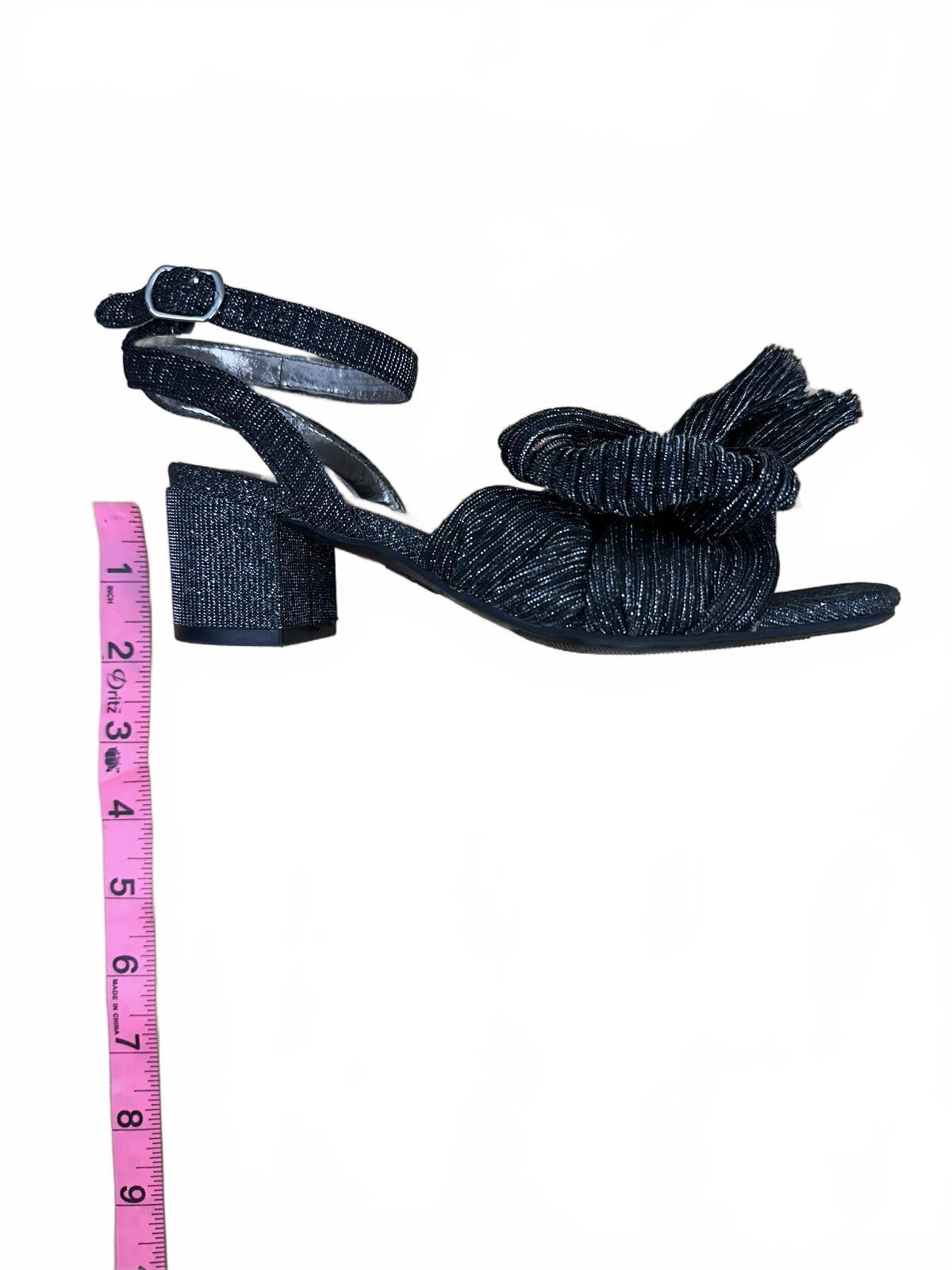 Madden Girl Black Bow Block Heel Sandals
