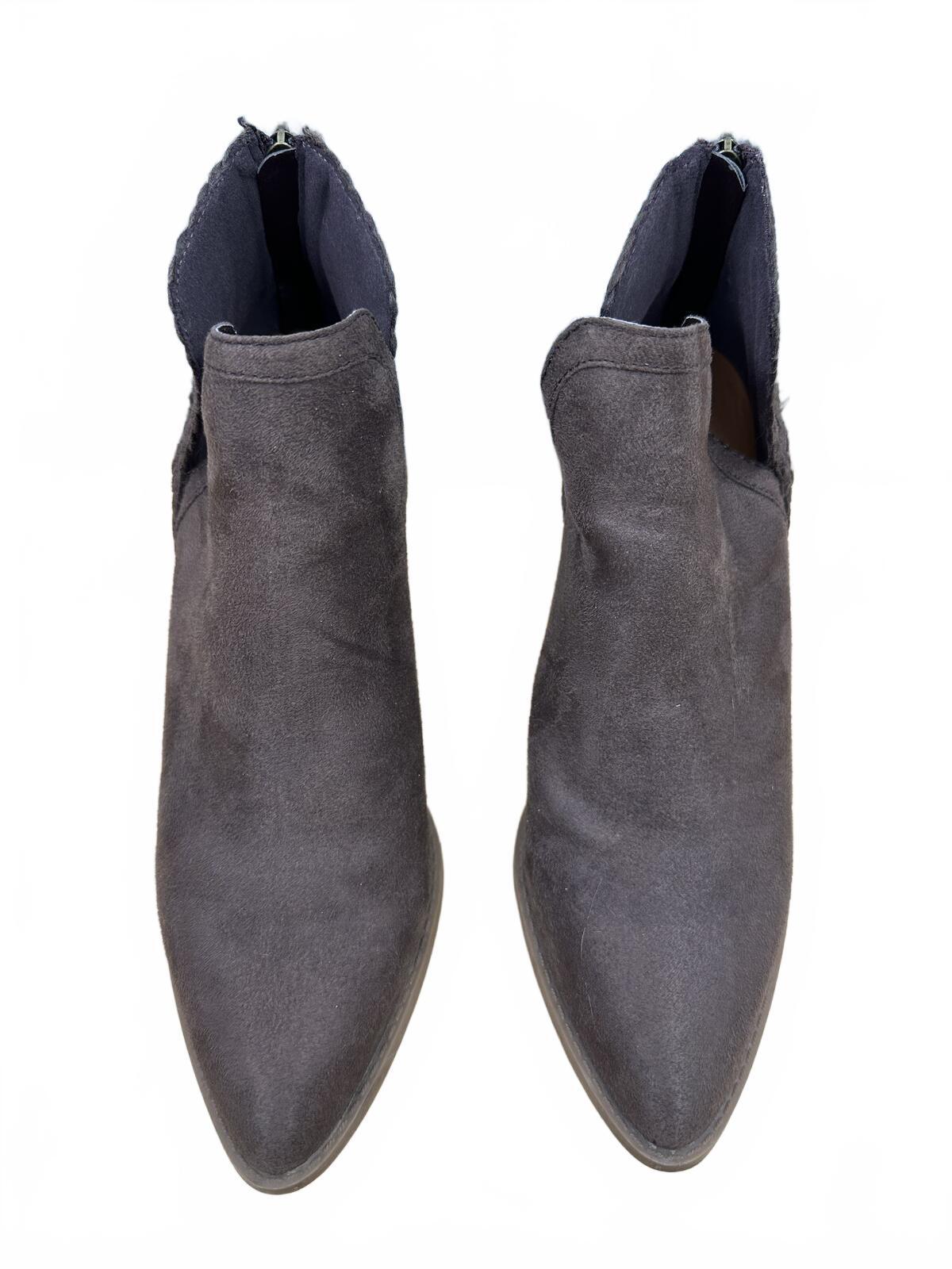 Chic Suede Ankle Boots with Back Zipper