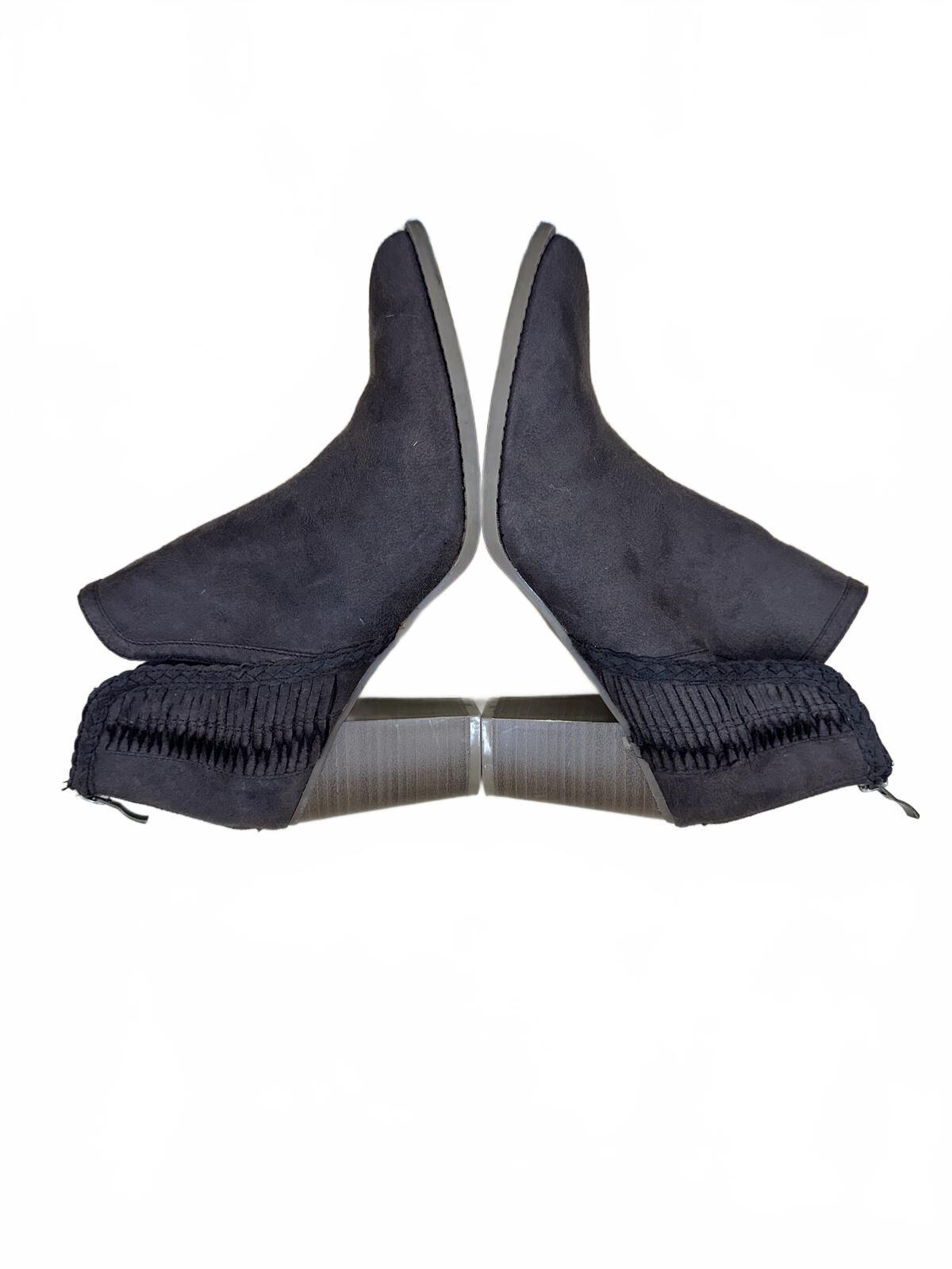 Chic Suede Ankle Boots with Back Zipper
