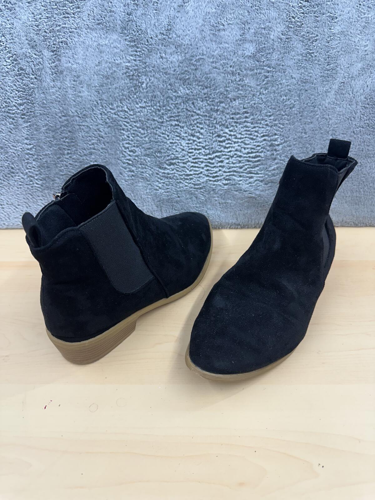 Classic Black Suede Ankle Boots