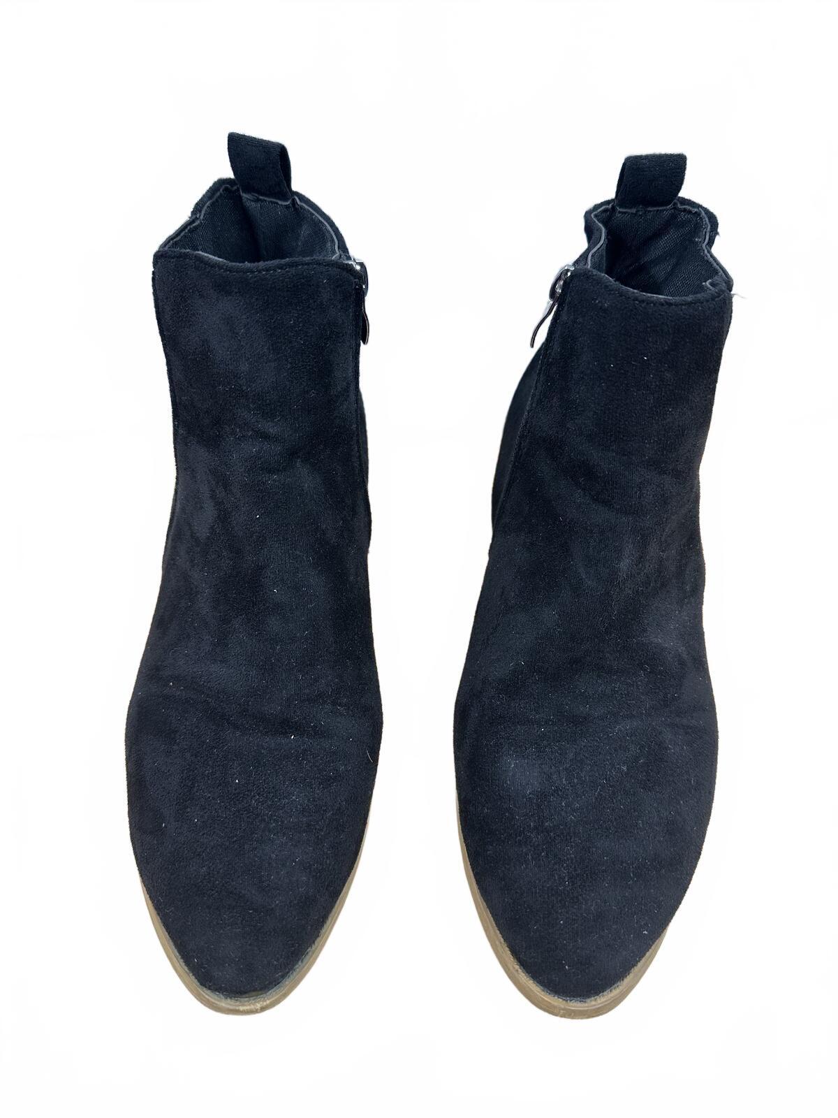 Classic Black Suede Ankle Boots