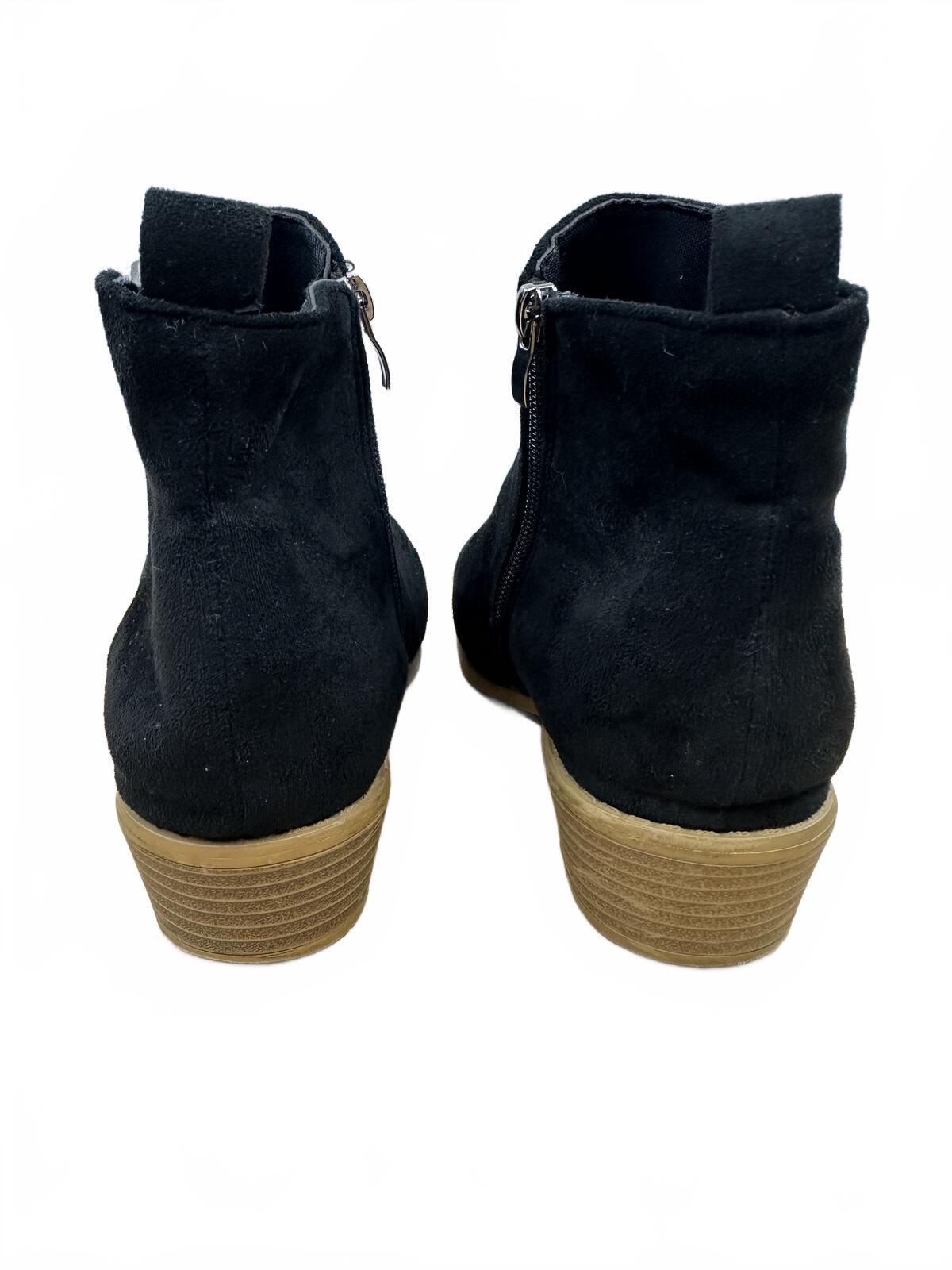 Classic Black Suede Ankle Boots