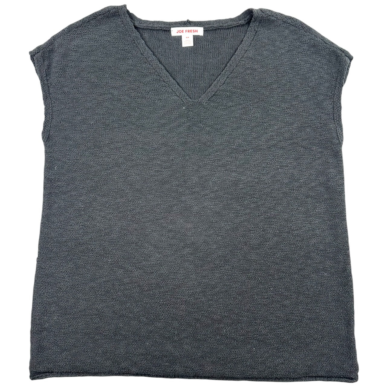 Vintage Joe Fresh Charcoal Knit V Neck Vest