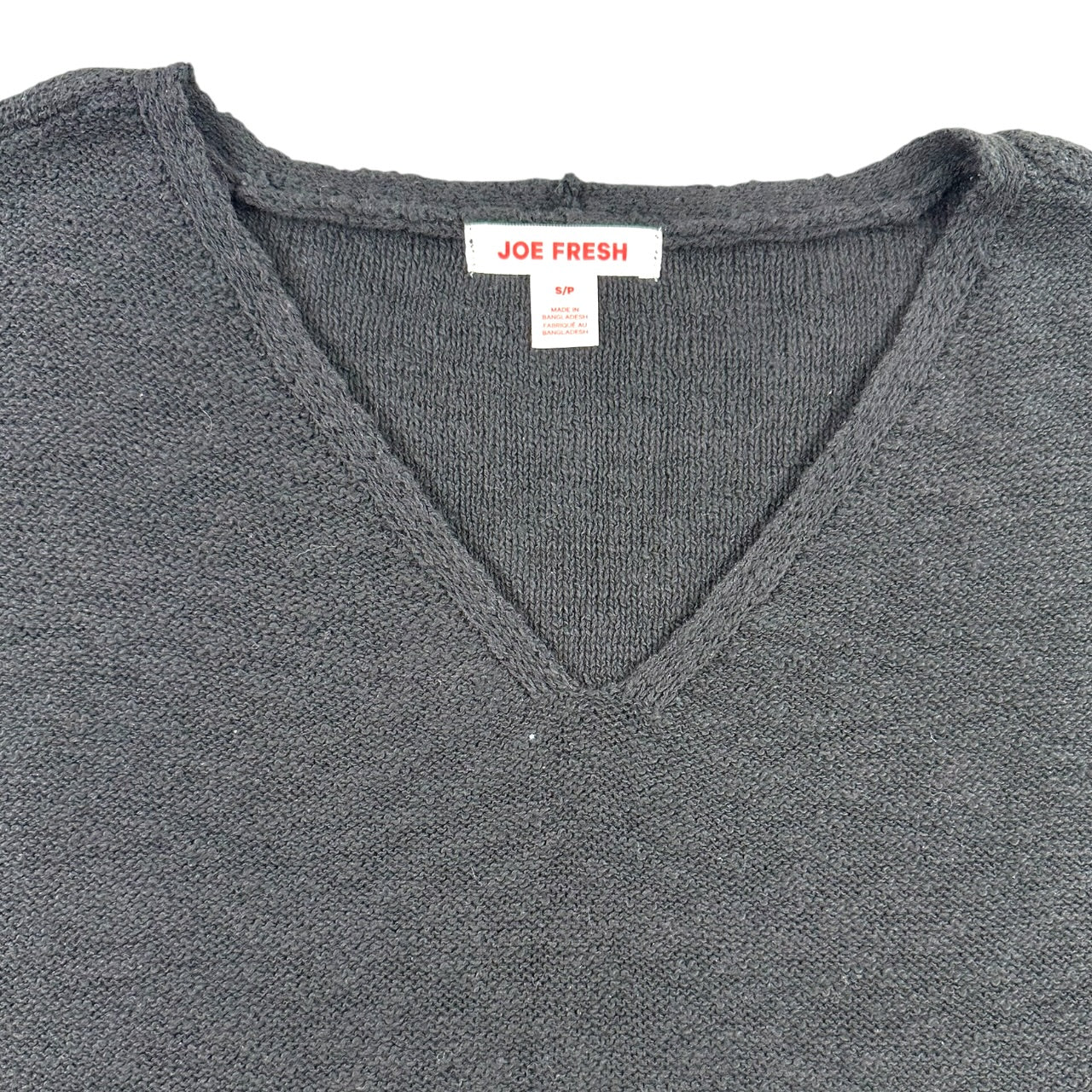 Vintage Joe Fresh Charcoal Knit V Neck Vest