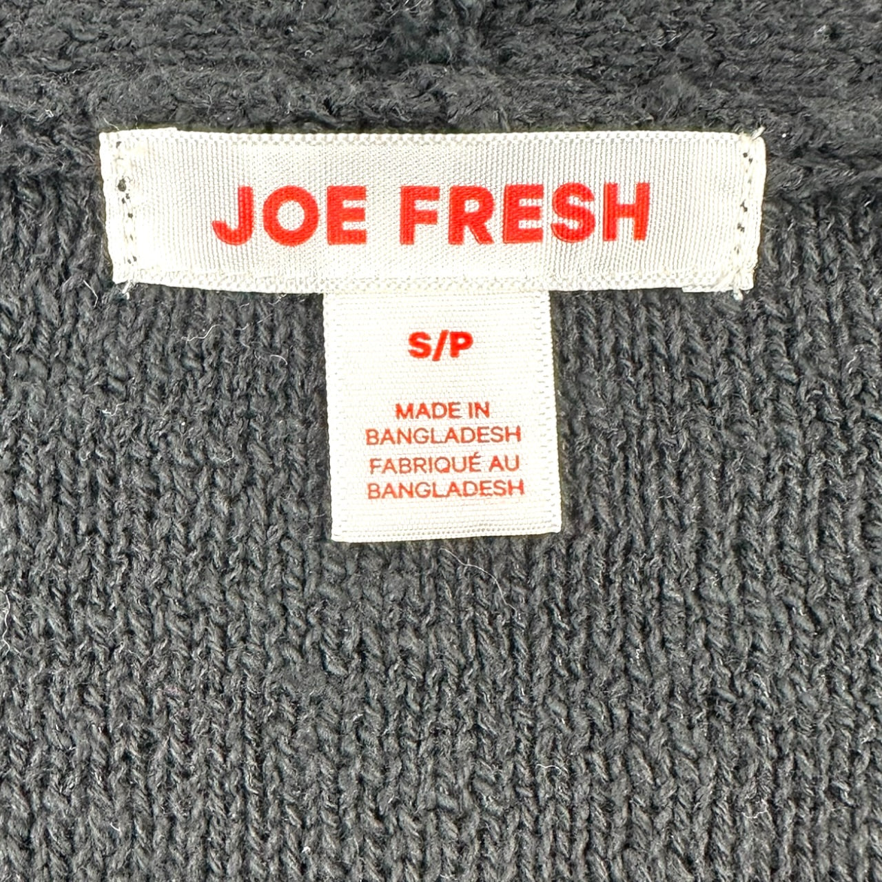 Vintage Joe Fresh Charcoal Knit V Neck Vest