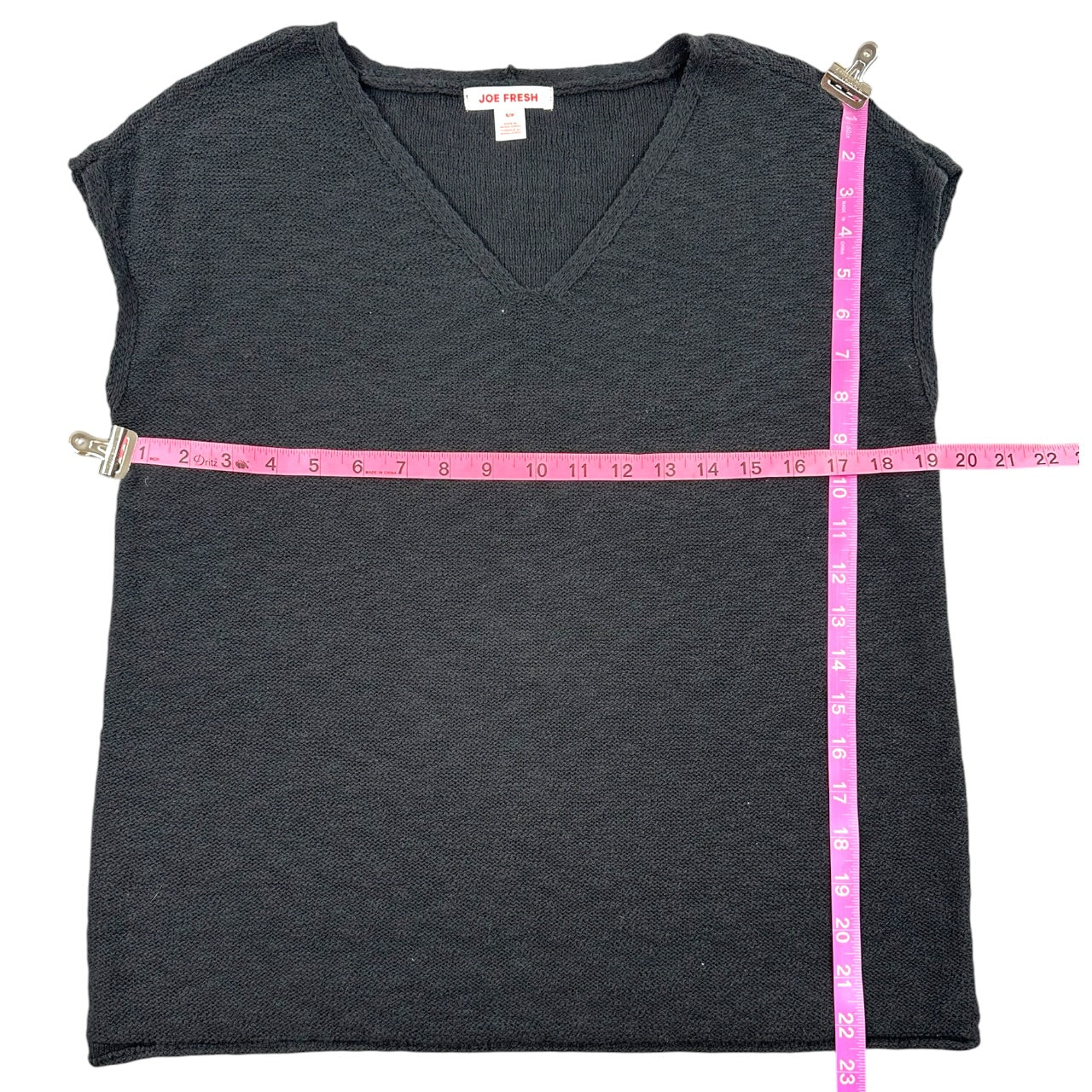 Vintage Joe Fresh Charcoal Knit V Neck Vest