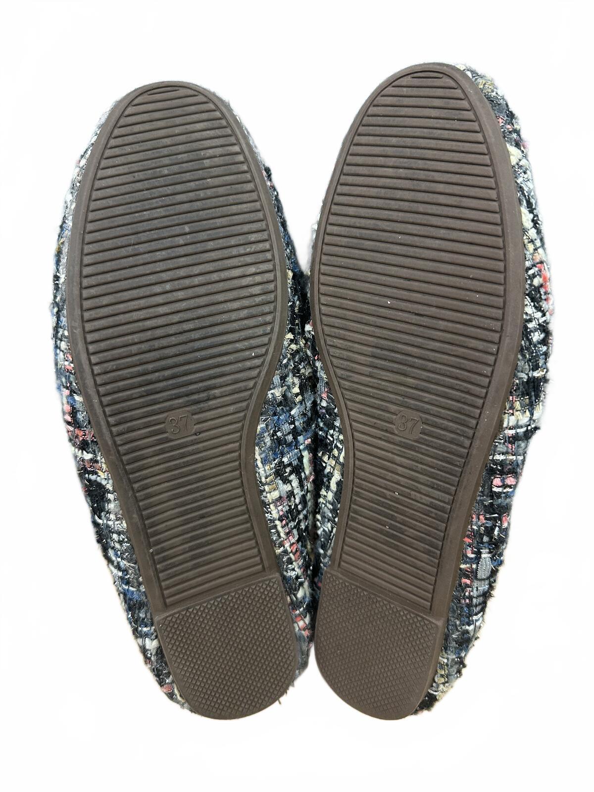 Patrizia Tweed Loafers with Gold Chain Accent Classic Chic Women's Slip Ons