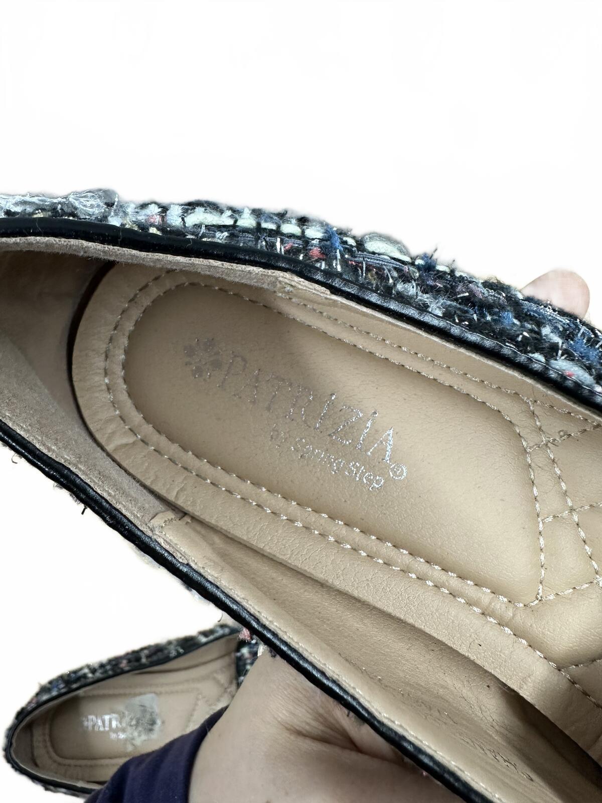 Patrizia Tweed Loafers with Gold Chain Accent Classic Chic Women's Slip Ons