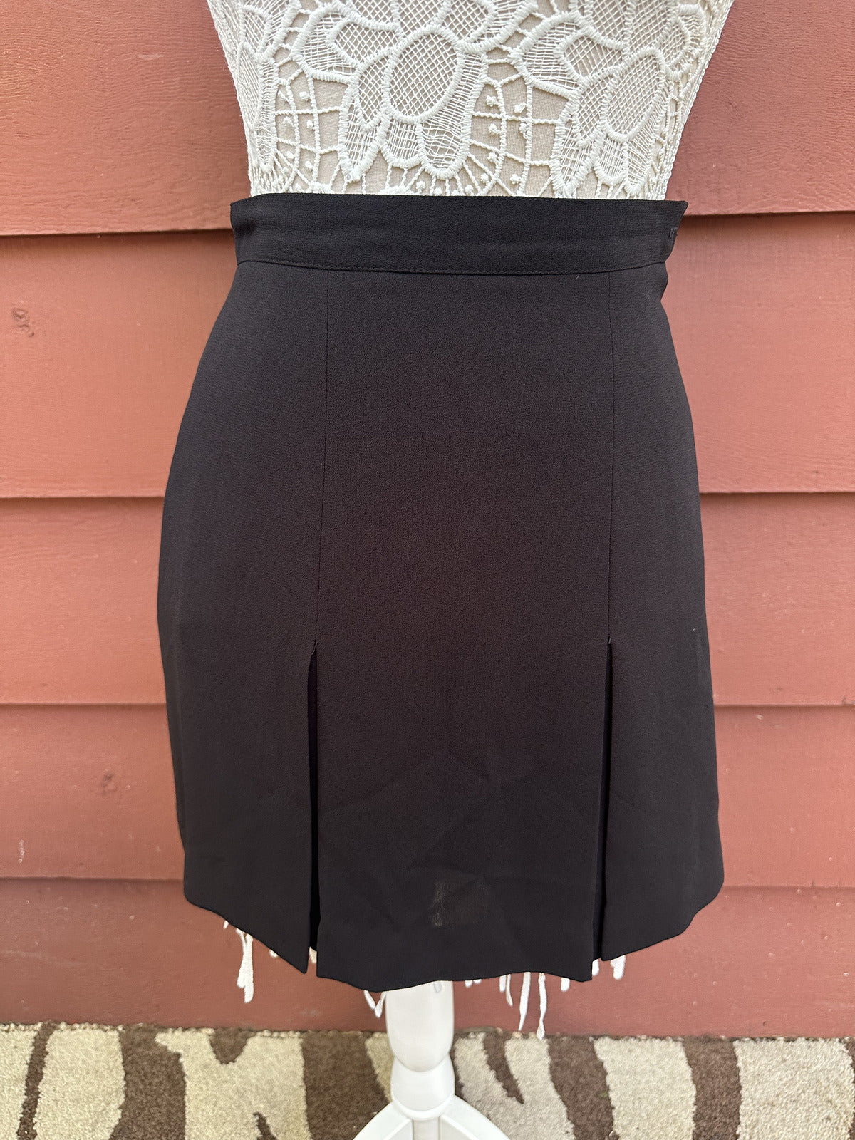 item Vintage Black High Waisted Pleated Schoolgirl Mini Skirt