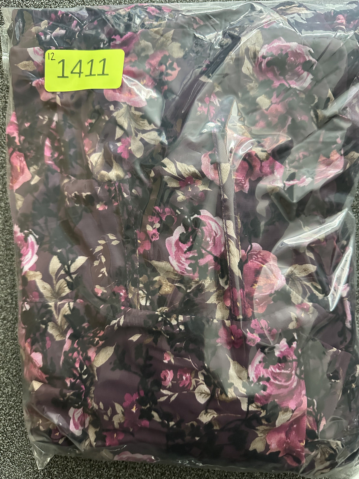 Altar'd State Burgundy Floral Velvet Mini Dress with Ruffles and Puff Sleeves