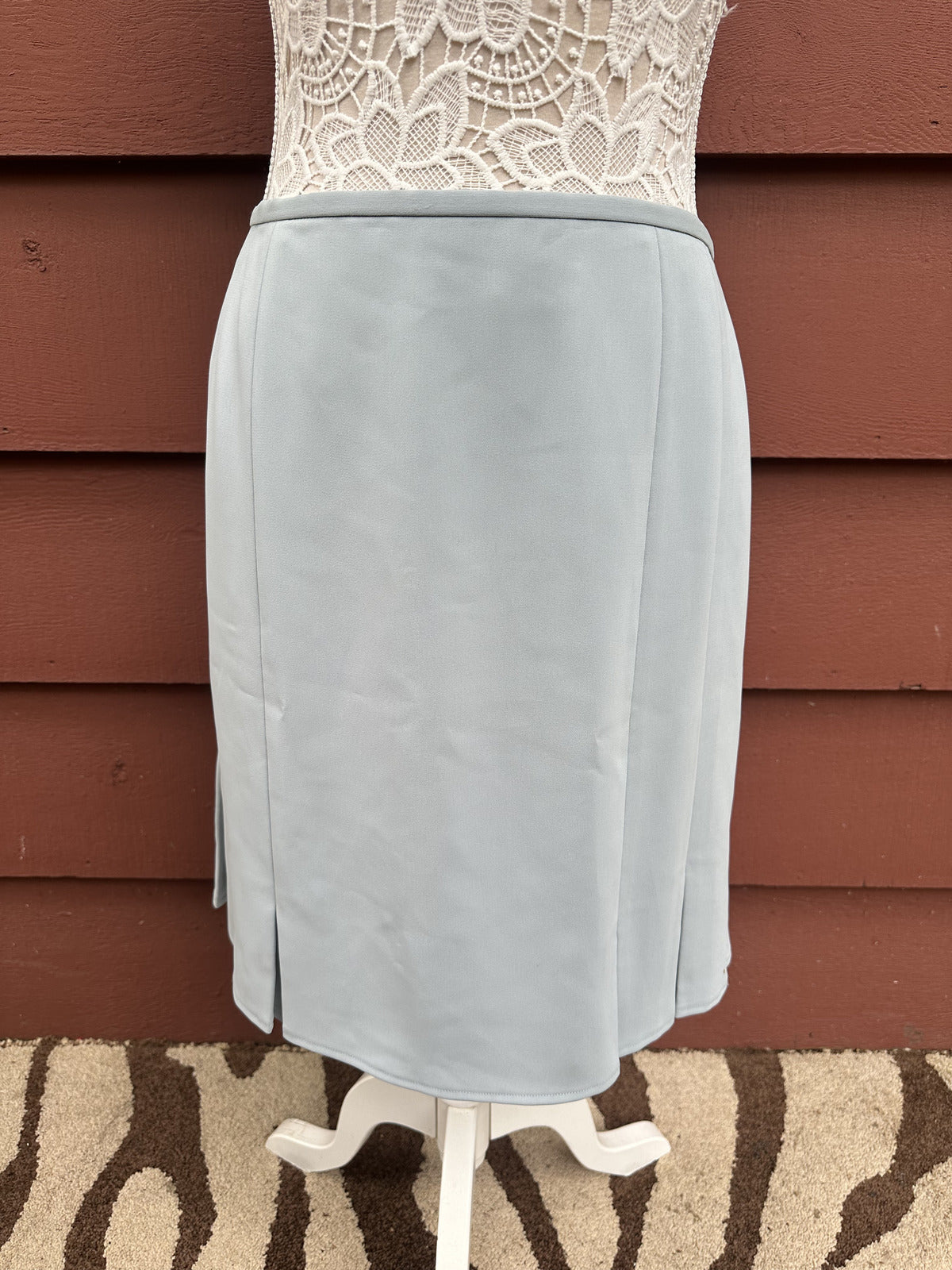 Votre Nom Light Blue Grey Pleated Mini Skirt Coquette Preppy Tenniscore