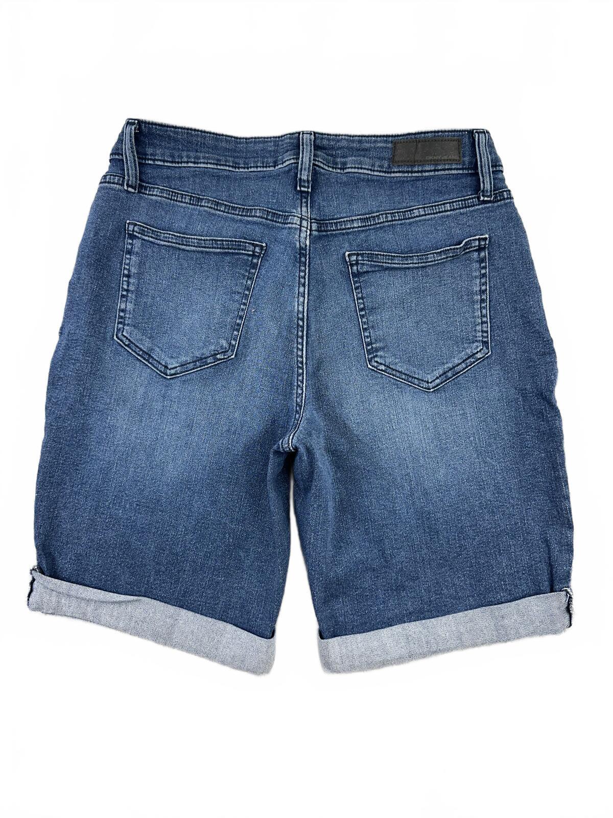 DKNY Jeans Classic Denim Bermuda Shorts Rolled Cuffs Casual Streetwear