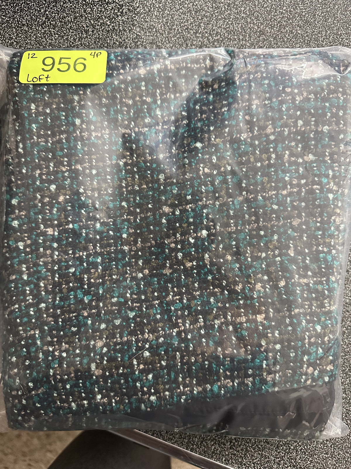 LOFT Outlet Textured Bouclé Tweed Skirt Green Multi A Line Preppy