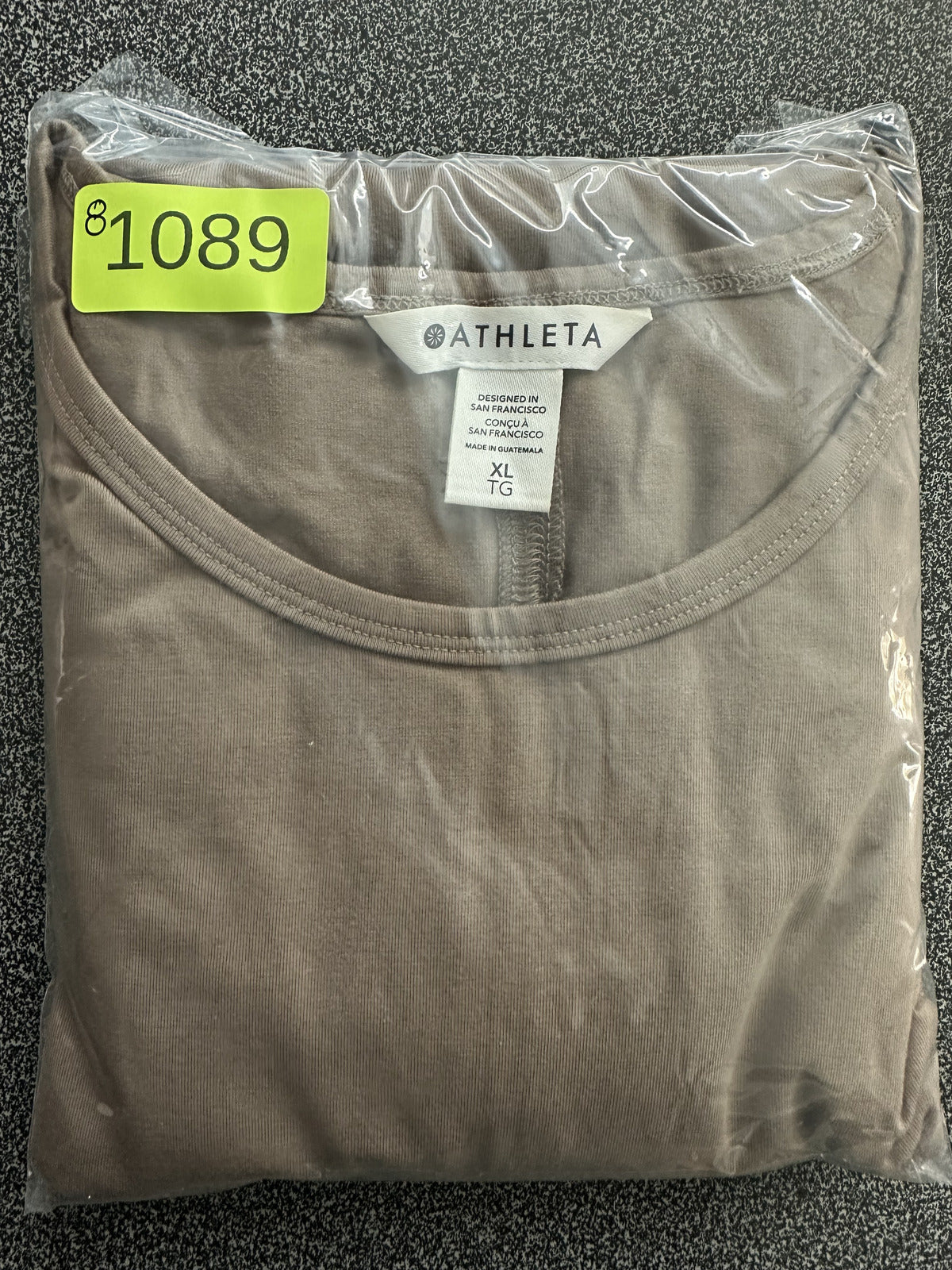 Athleta Boxy Crop Top Brown Tan Clean Girl Aesthetic Minimalist Sporty Casual