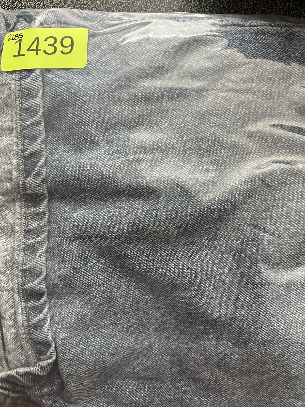 Up Jeans Denim Skirt with Pearl Detailing and Slit Blue
