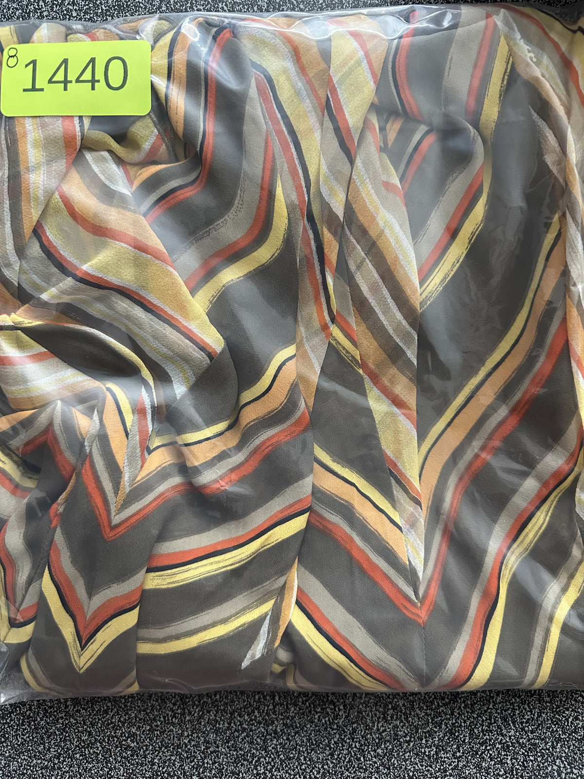 Alfani Multi Coloured Vintage Silk Skirt with Ruffle Hem Elastic Waist