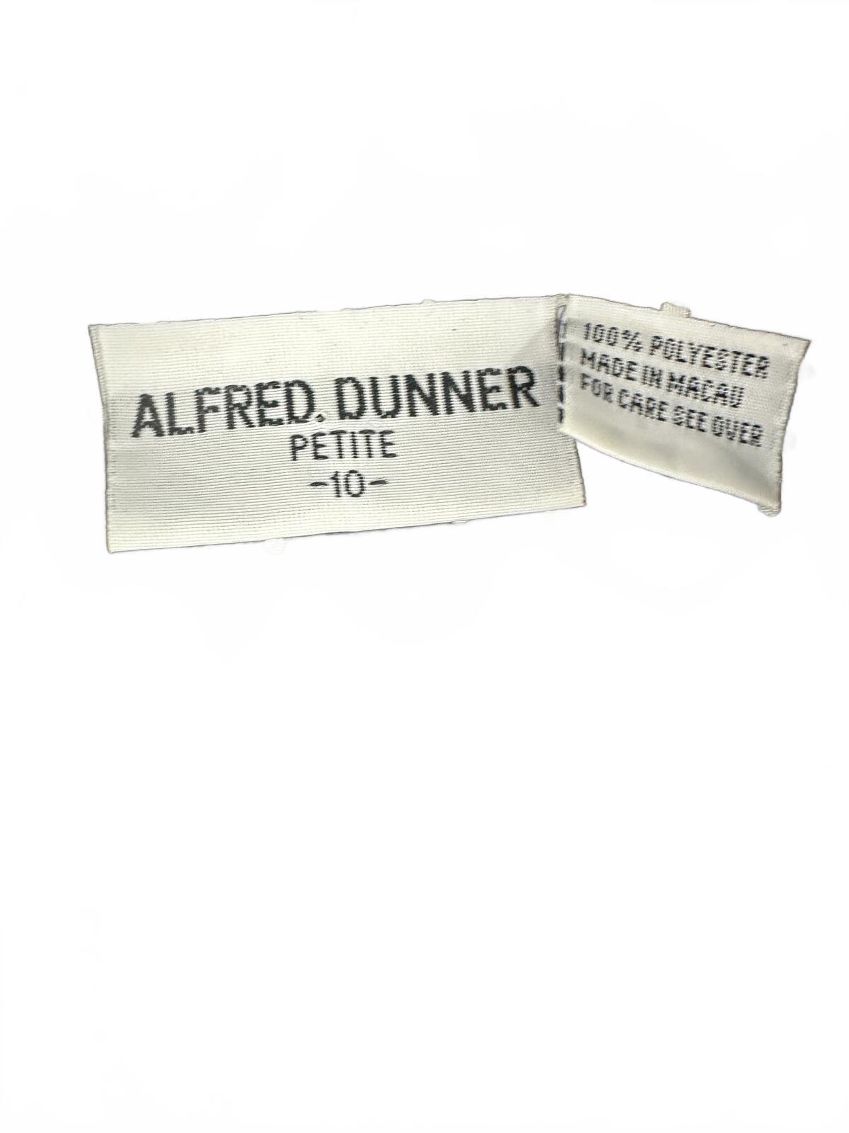 Alfred DunnerBlack and White Floral Button Front Blouse