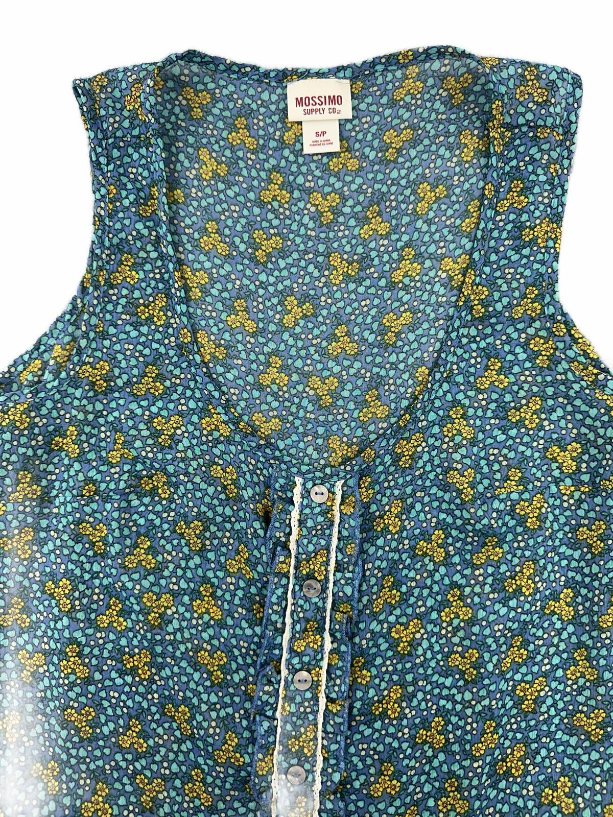 Y2K Fairycore Mossimo Floral Ruffle Hem Tank Top