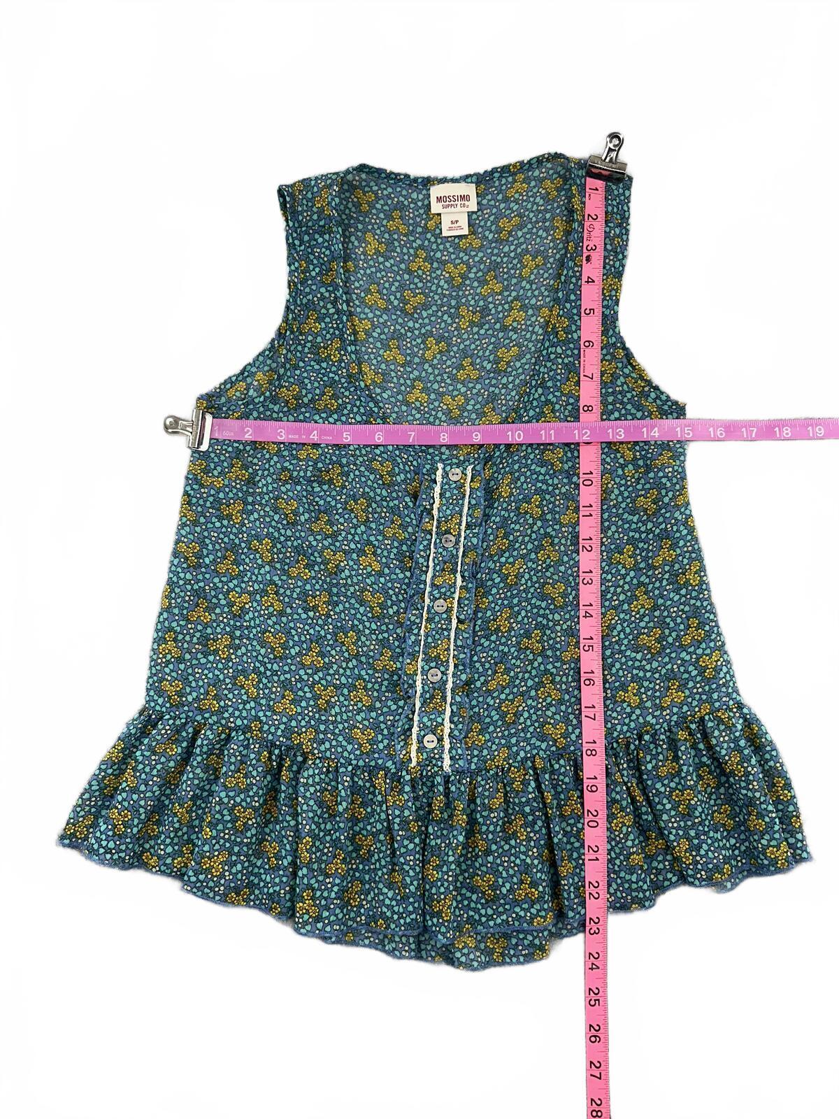 Y2K Fairycore Mossimo Floral Ruffle Hem Tank Top