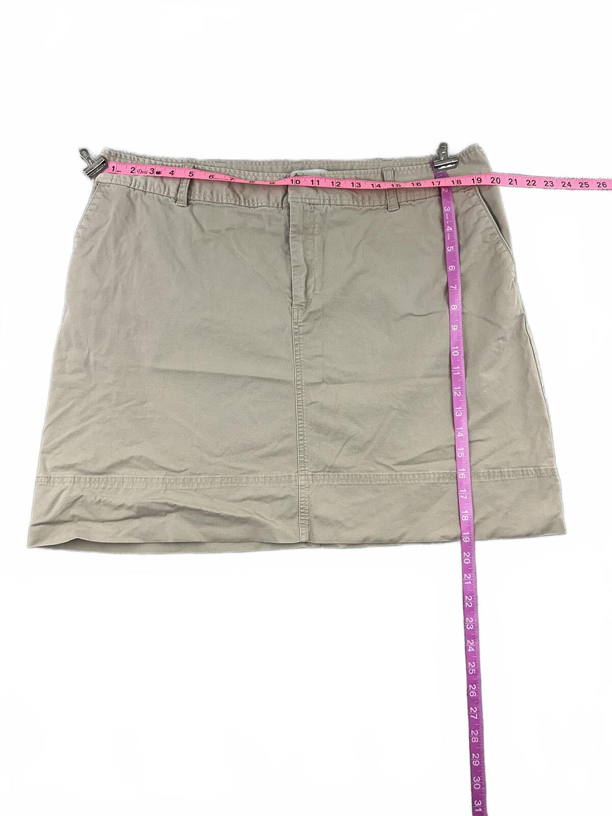 Merona Y2K Minimalist Beige Cotton Blend Mini Skirt Casual Straight