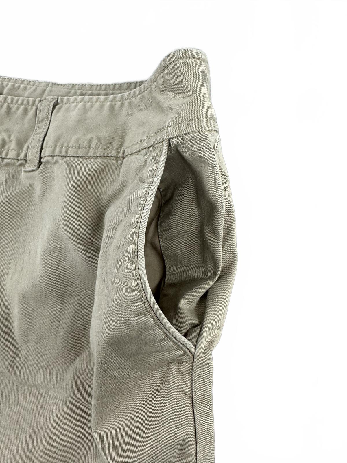 Merona Y2K Minimalist Beige Cotton Blend Mini Skirt Casual Straight