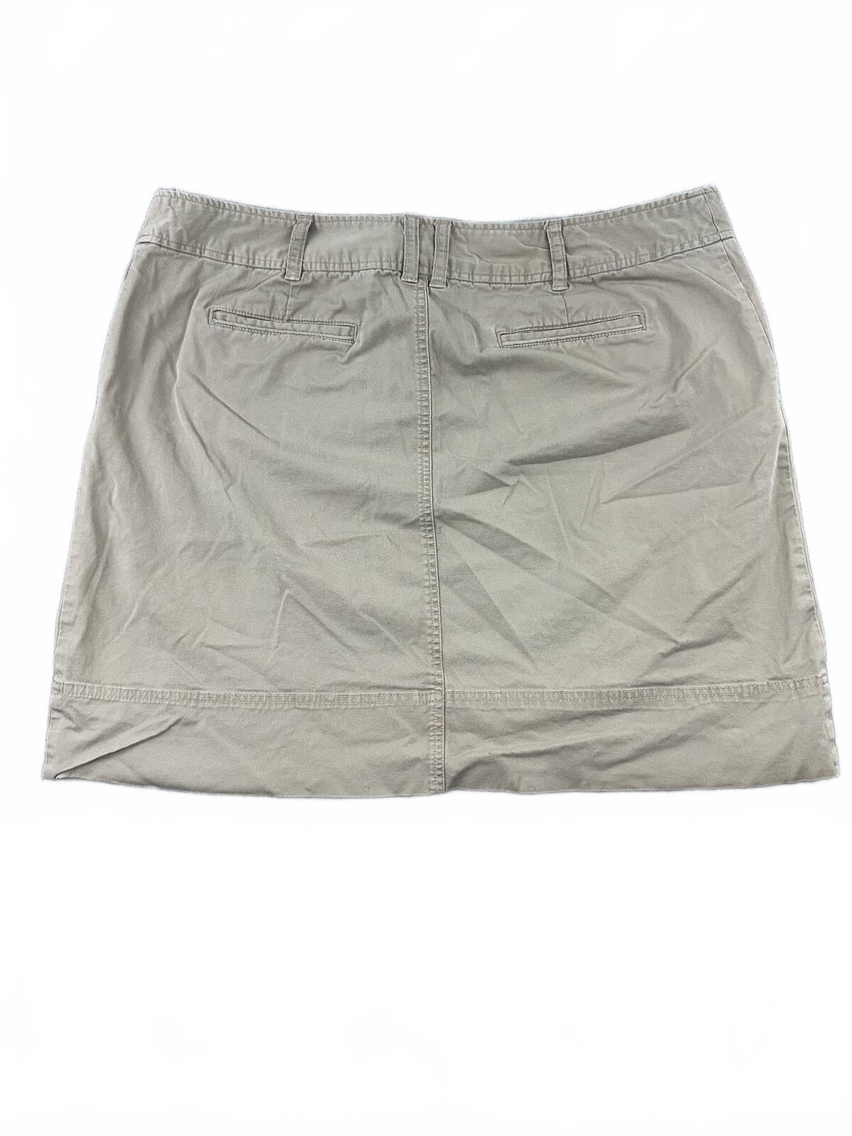 Merona Y2K Minimalist Beige Cotton Blend Mini Skirt Casual Straight