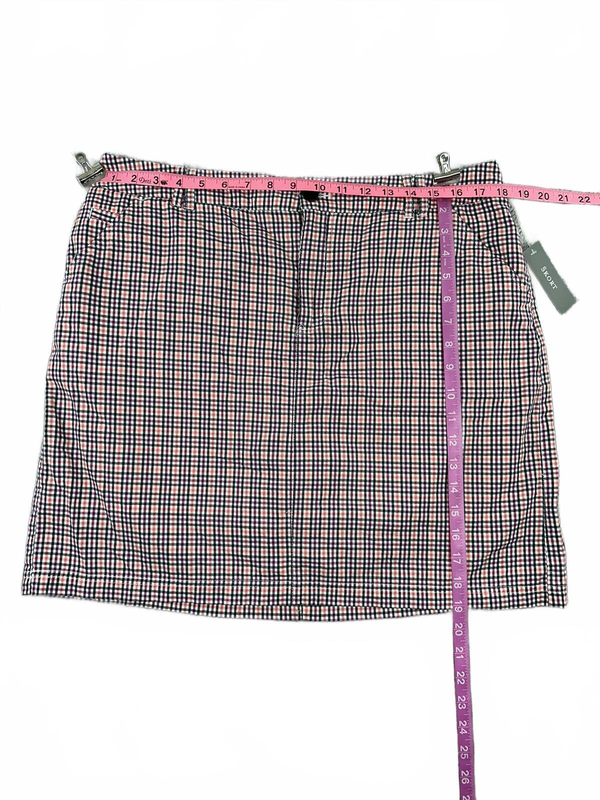 Christopher & Banks Y2K Preppy Plaid Mini Skort Pink Black