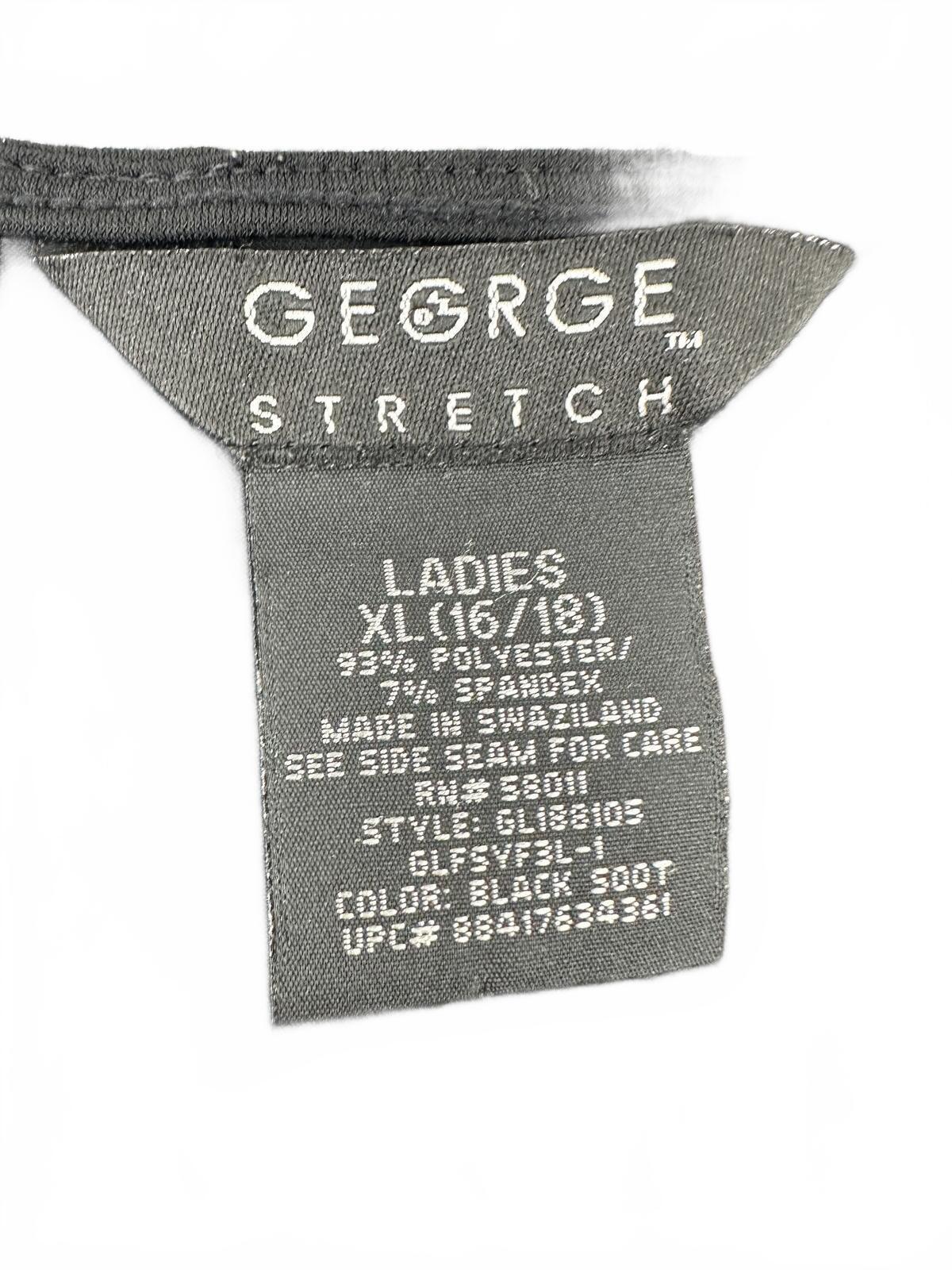 George Stretch Black Cowl Neck Short Sleeve Top