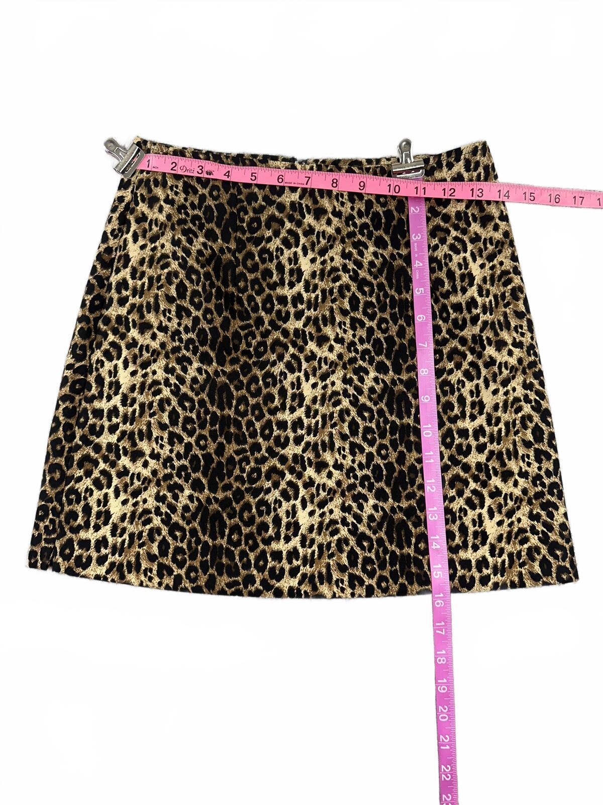 Wrapper Leopard Print Mini Skirt Y2K Animal Print Festival Party Skirt